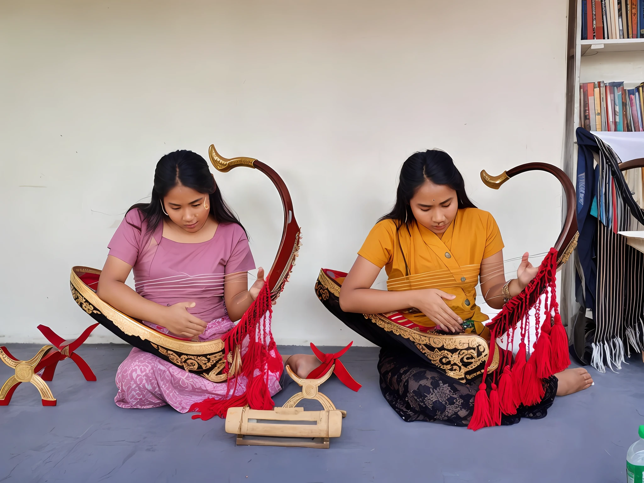 Myanmar harpies and girl