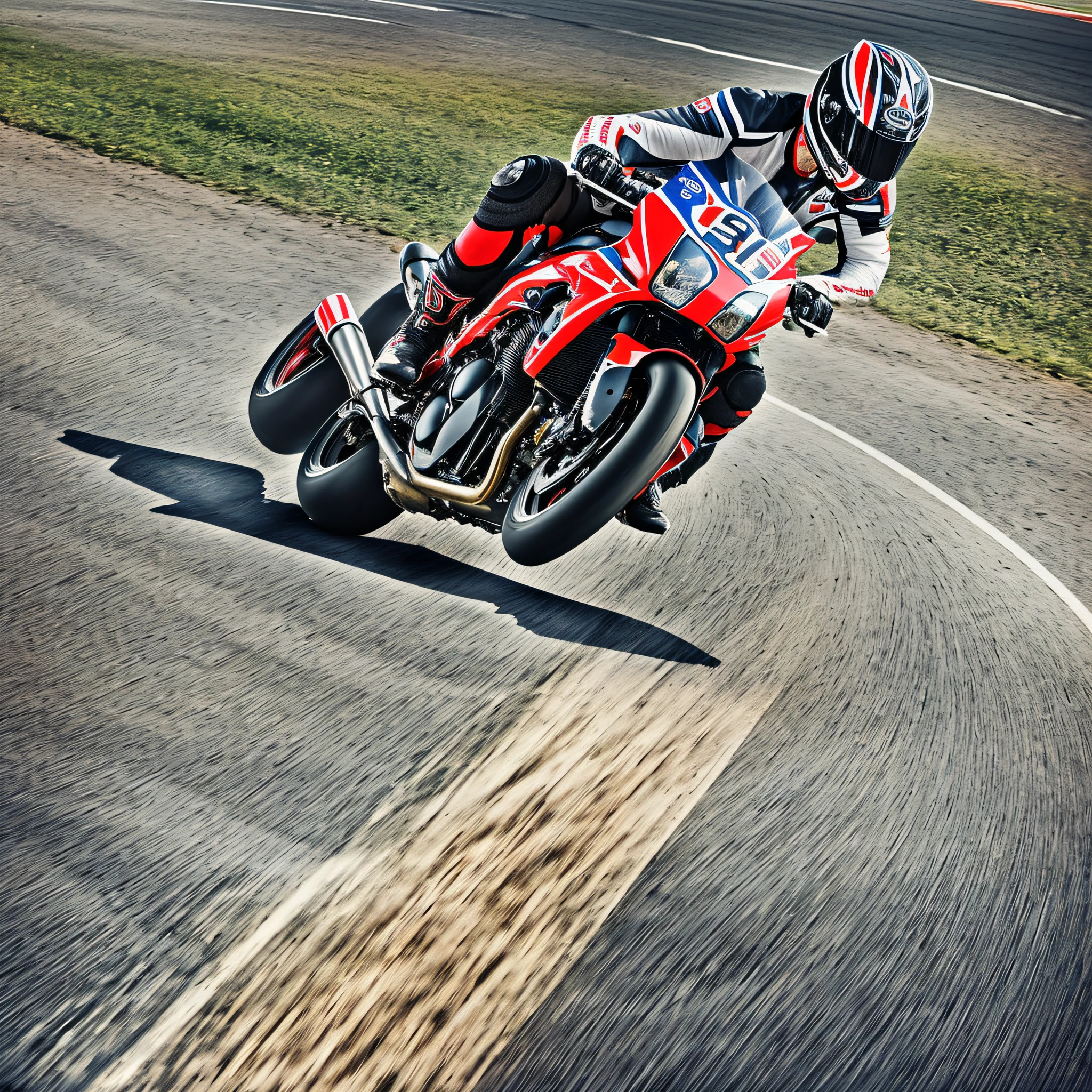 Motorcycle ride, race on the track, poster, rendering, A3 format, vertical screen, 300dpi, wide angle lens