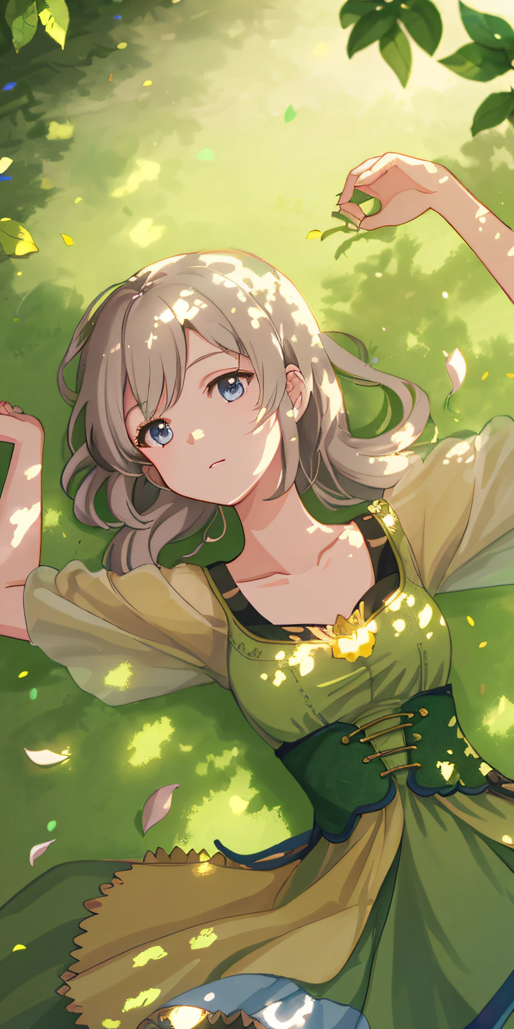 Masterpiece, best quality, (very detailed CG unity 8k wallpaper) (best quality), (best illustration), (best shadows) Nature's delicate leaves petals of various colors falling in the air light Tracking, super detailed --v6