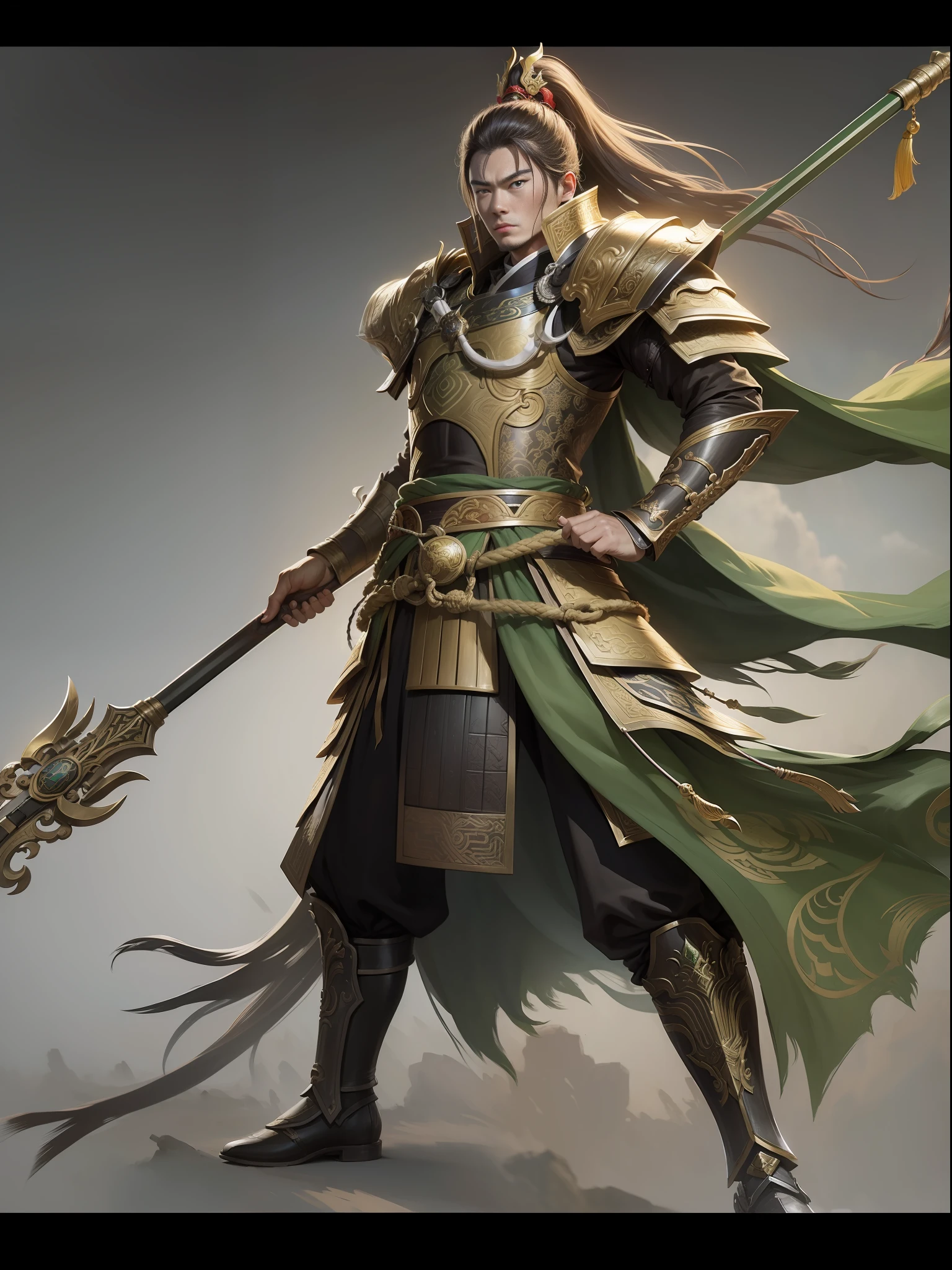 The image of Ma Chao in the Romance of the Three Kingdoms, the highest resolution, the best quality, holding a spear --auto --s2