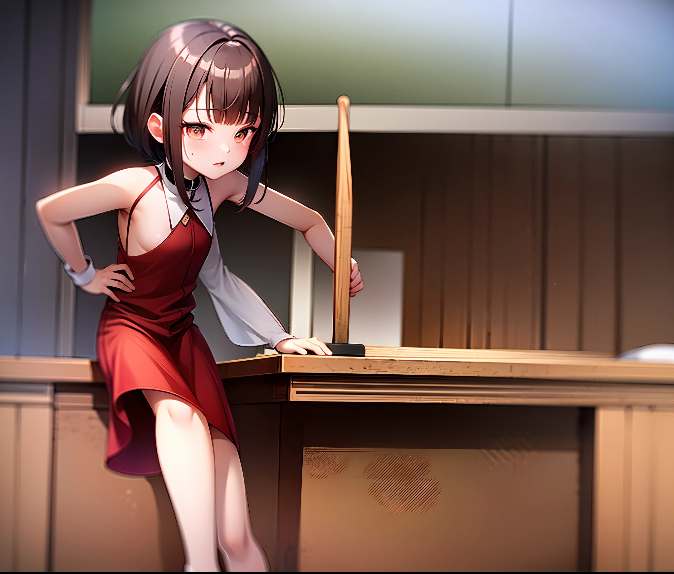 Walnut is pressed on the table by Yae Miko, and Walnut leaks urine