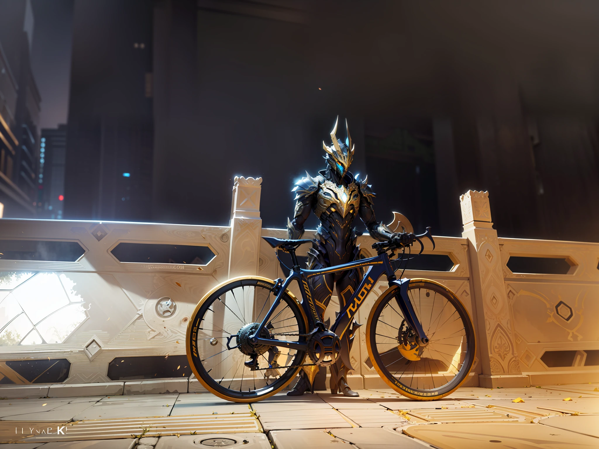 (masterpiece:1.2), best quality, high resolution, unity 8k wallpaper, (illustration:1.0), beautiful detailed, extremely detailed, perfect lighting, extremely detailed CG,glowing eyes,backlighting, 
 armor, fake_horns, glowing, full_armor,warframe,humanoid_robot,horns,helmet,mask,sample_background,weapon, monster, blue_armor,
looking at the viewer,solo,perspective,