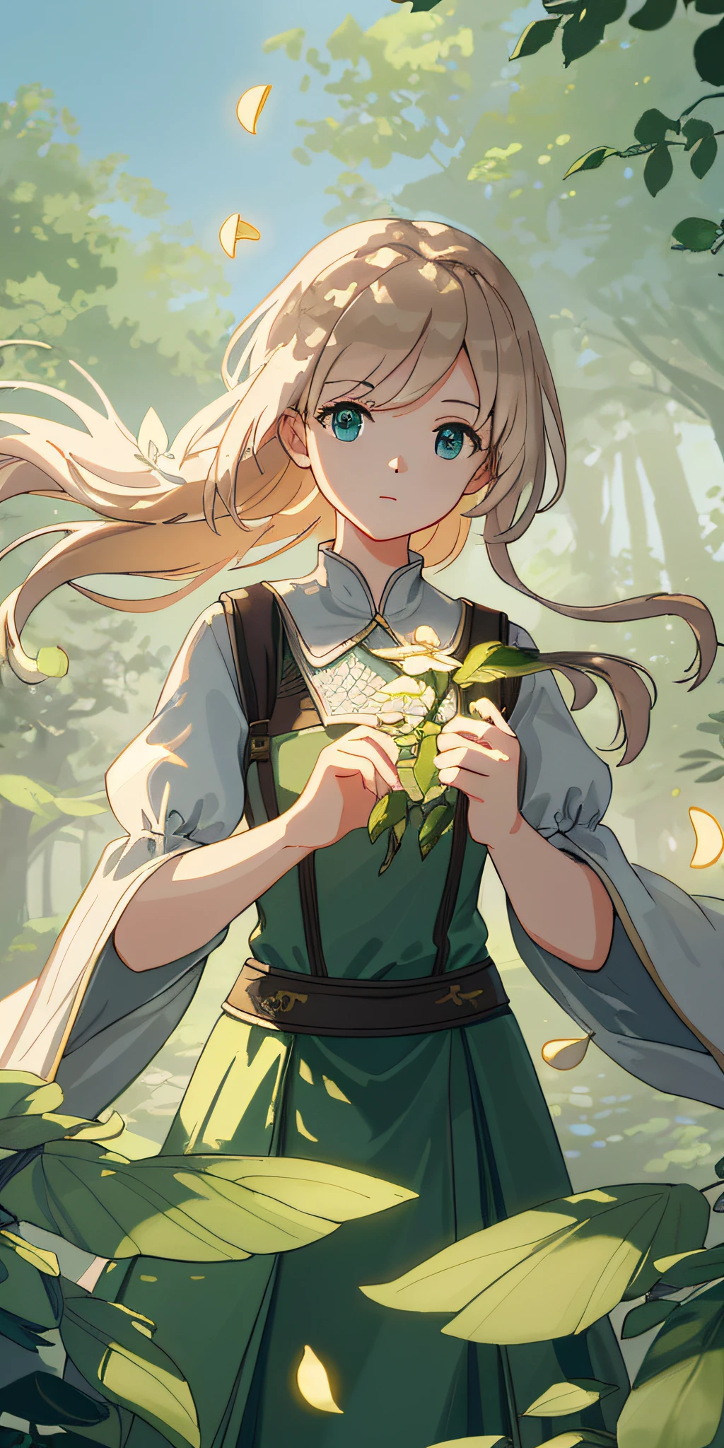 Masterpiece, best quality, (very detailed CG unity 8k wallpaper) (best quality), (best illustration), (best shadows) Nature's delicate leaves petals of various colors falling in the air light Tracking, super detailed --v6