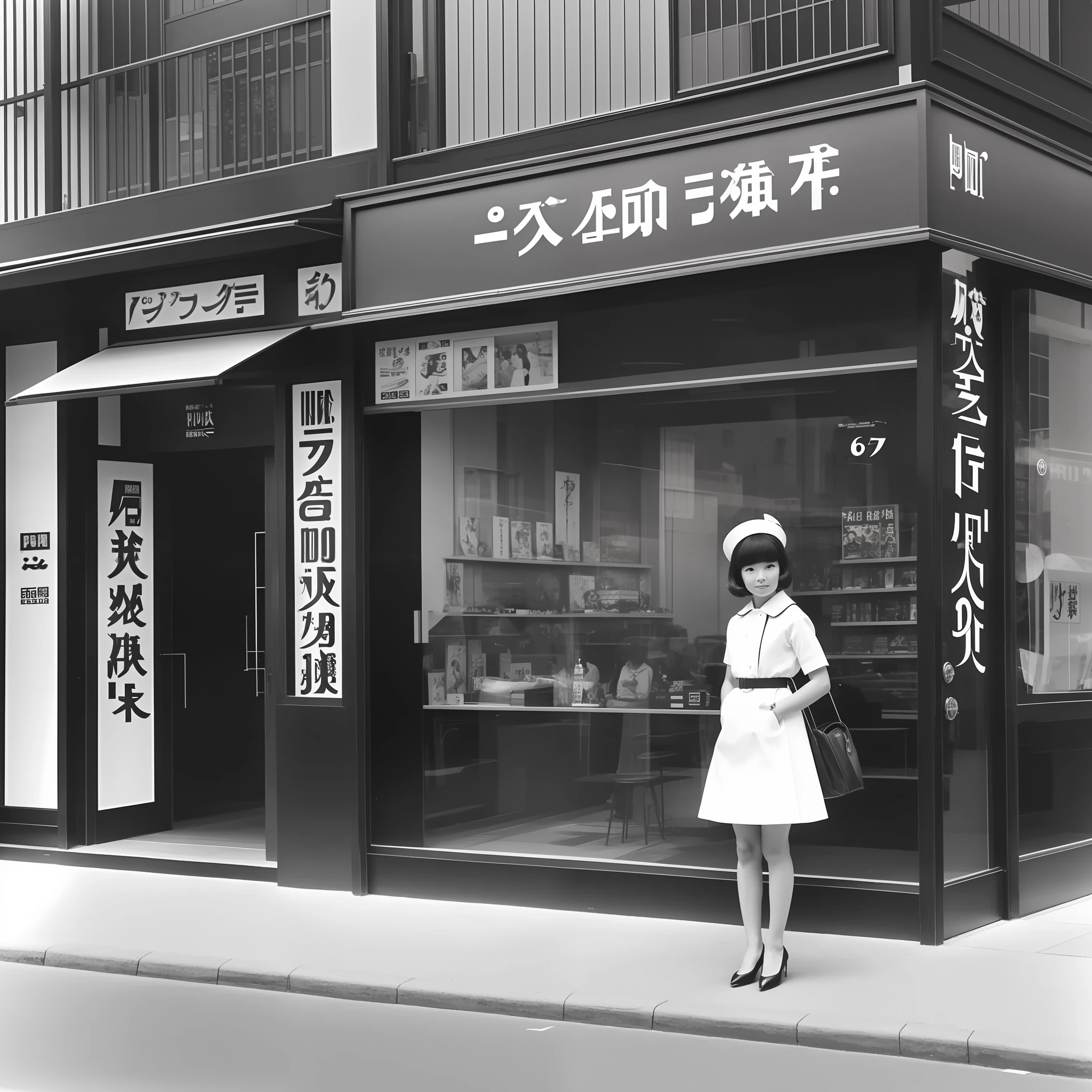 1960’s provoke style, ginza girl , monochrome