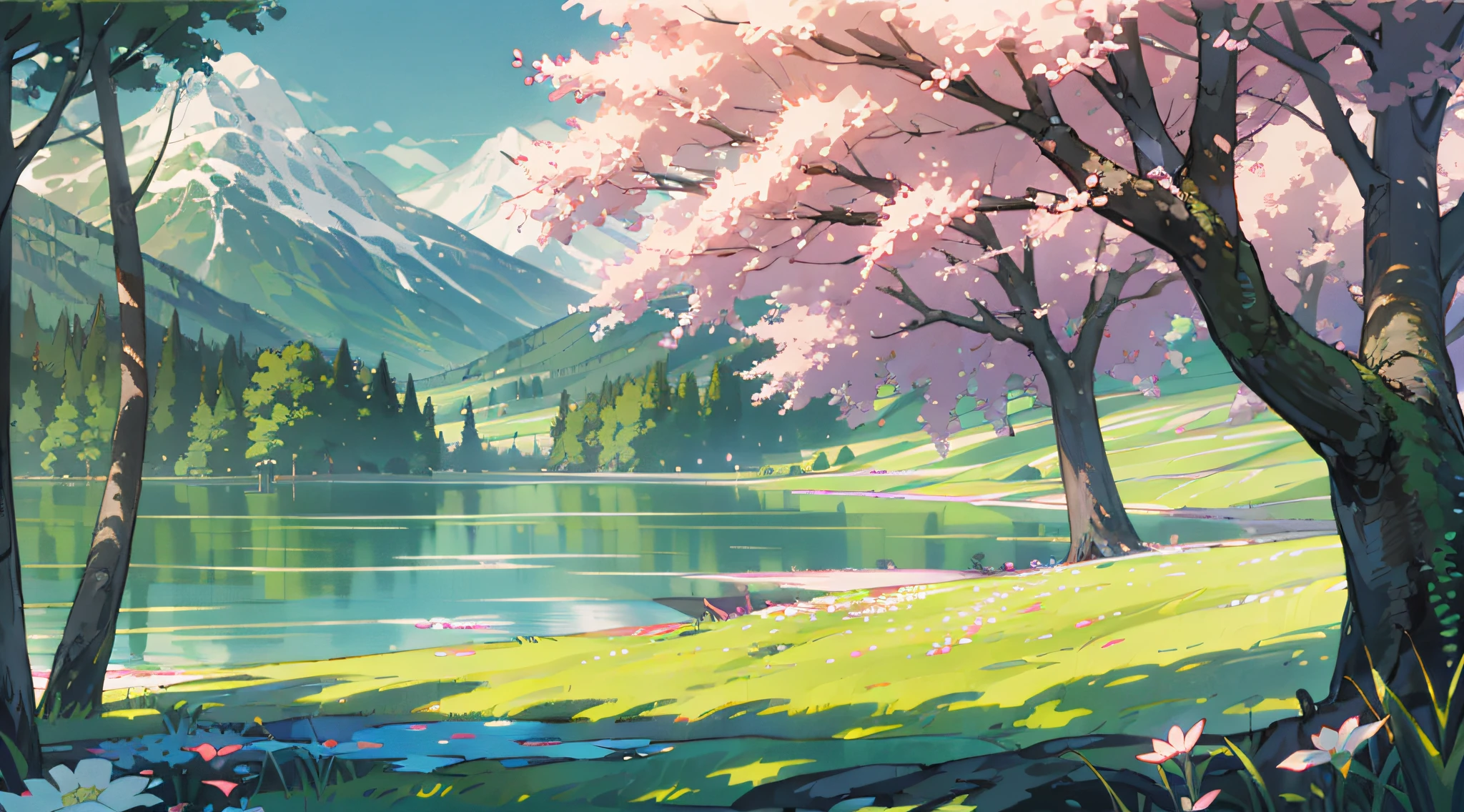 ent camp , spring outing , lakes, nature scene