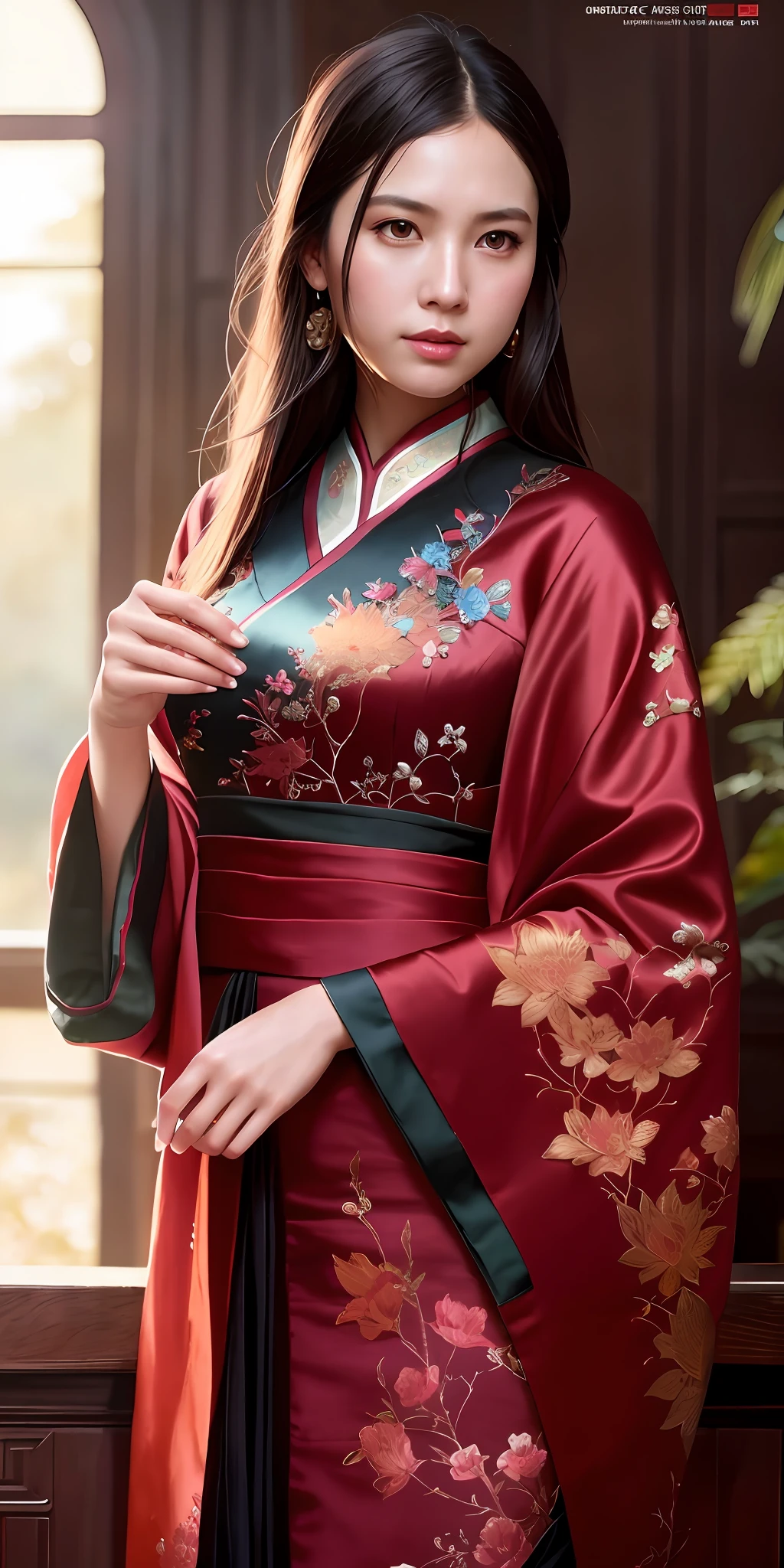 modelshoot style, (very detailed CG unified 8k wallpaper), full-body photo of the most beautiful artwork in the world, looking at the viewer, (Republic of China beauty), exquisite silk clothes, Republic of China silk, magic, clean background details, hdr, Ed Blinkey, Atey Ghailan, Studio Ghibli, Jeremy Mann, Greg Manchess, Antonio Moro realistic painting, Trends on ArtStation, Trends on CGSociety, Intricate, High Detail, Clear Focus, Dramatic, Realistic Painting by Midjourney and Greg Rutkowski
