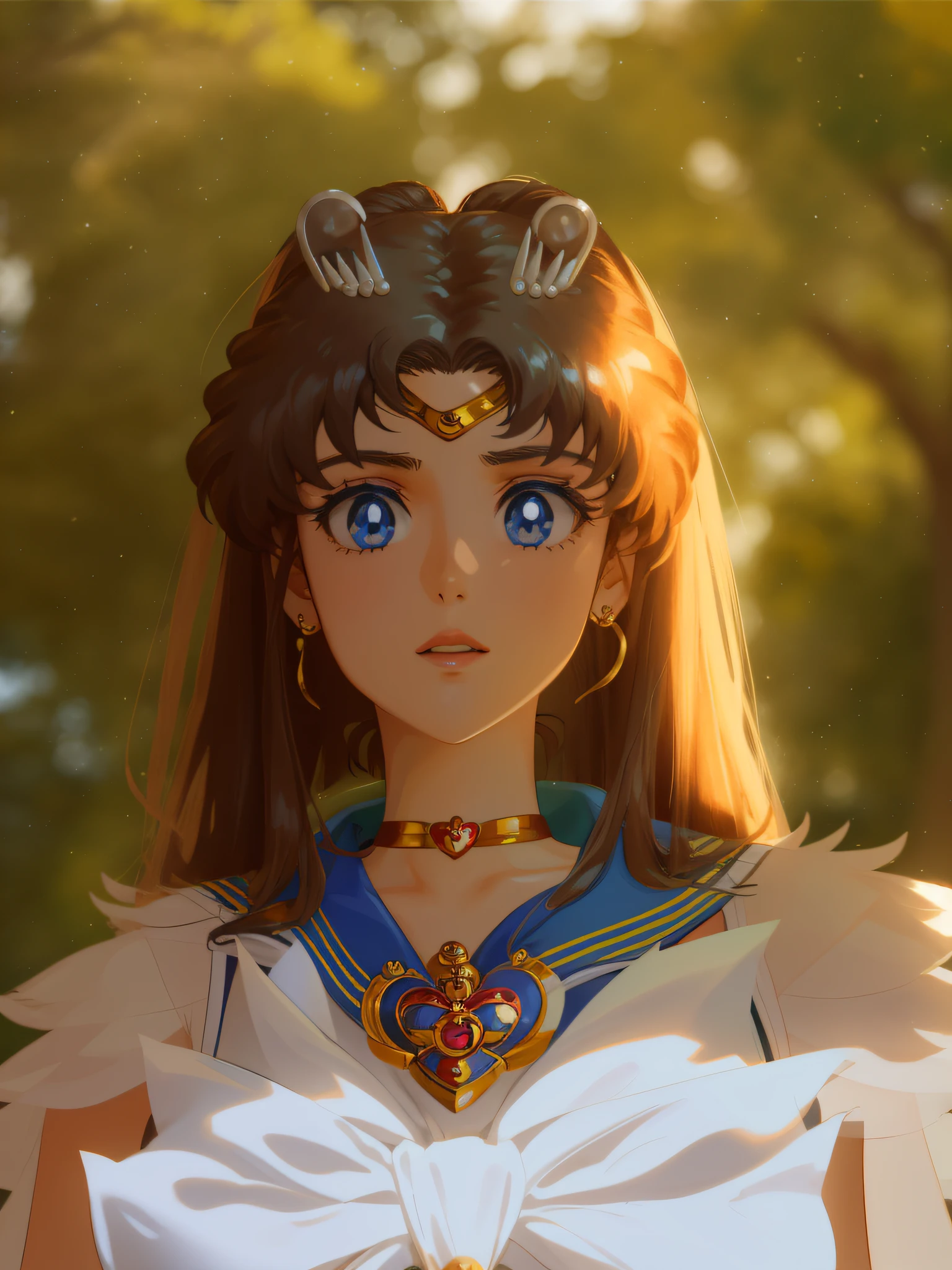 HD, (Best Detail), (Best Quality), Detailed Facial Features, Super Sailor Moon,