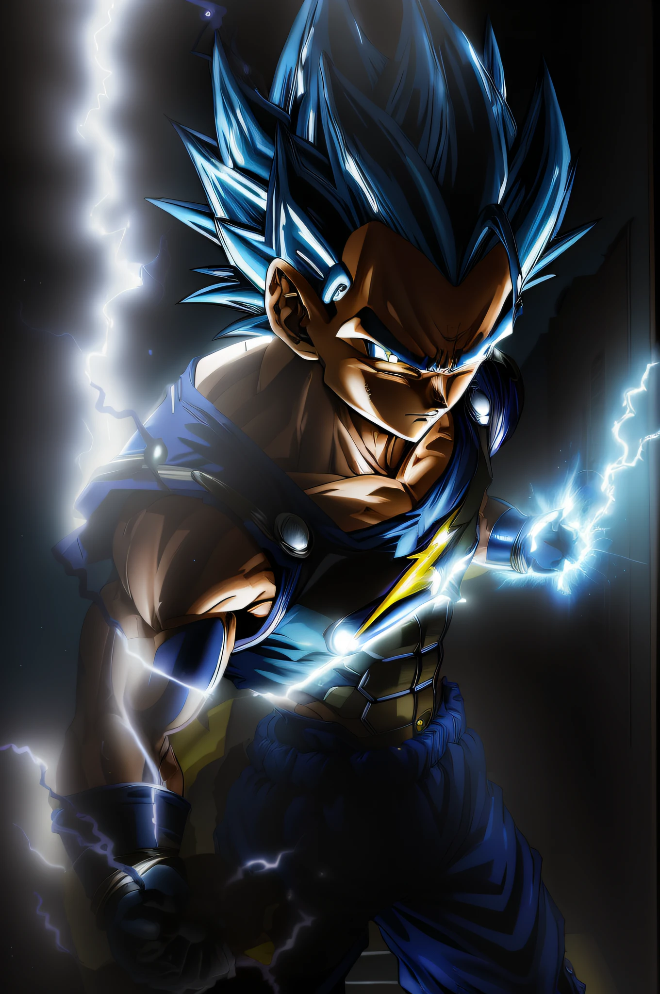 Masterpiece, Acura, Vegeta Super Saiyan Blue, Blue Hair Blue Lightning pointing at yourself