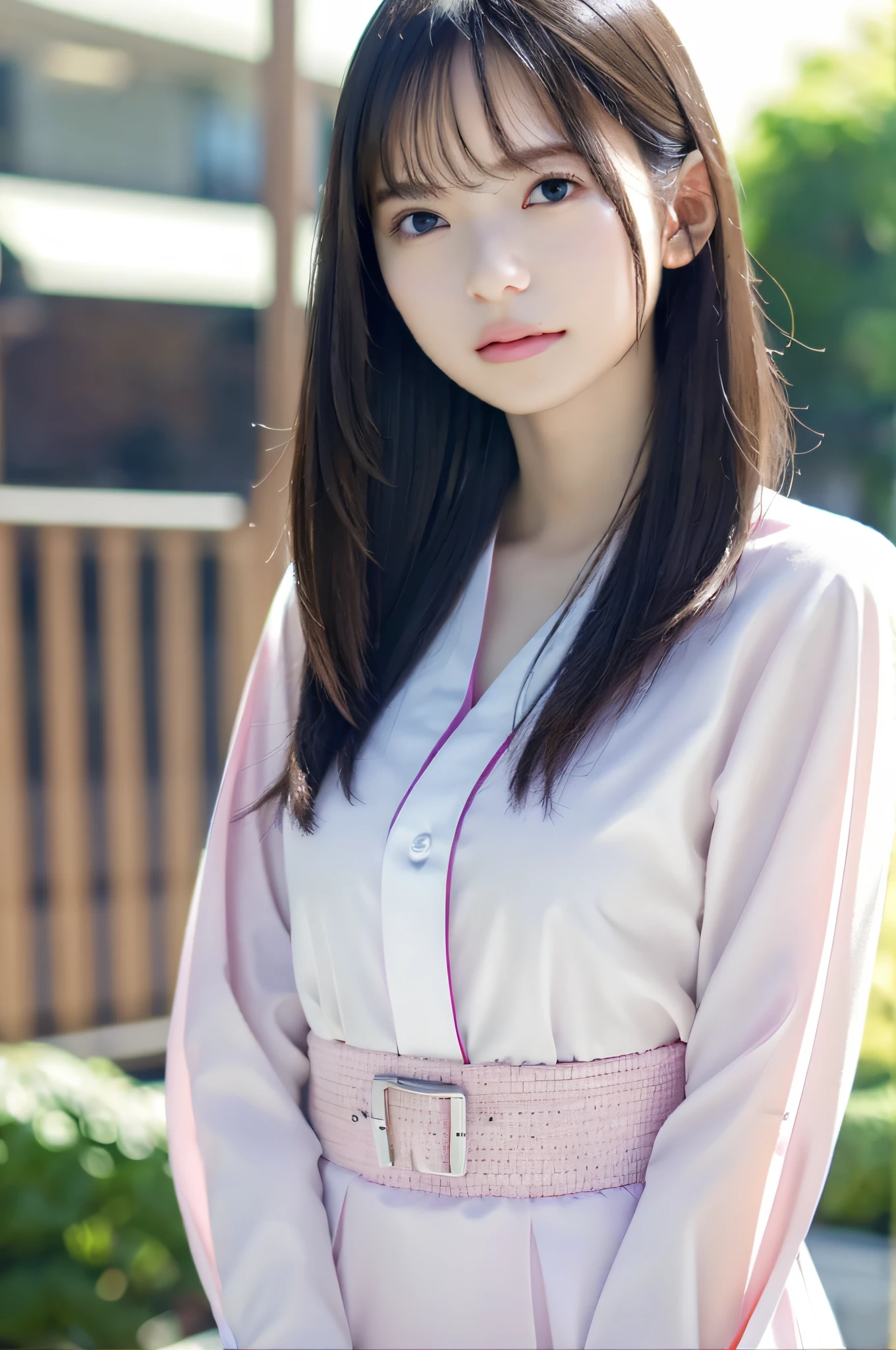 best quality, white skin, real human skin, (detailed fac), oval face, pores, ultra high res, (8k, RAW photo, photorealistic:1.4), 1girl, slim, (looking at viewer with a serene and goddess-like happiness:1.2), ( lipgloss, eyelashes, gloss-face, best quality, ultra highres, Broad lighting, natural shading), oversized jacket, fashion shirt, cityscape,