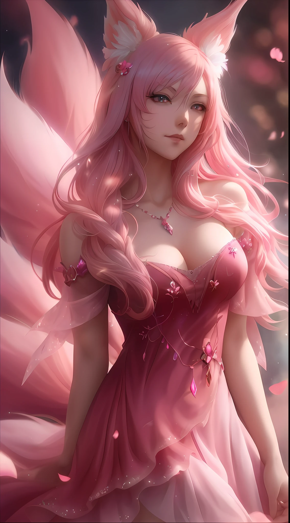 anime girl with pink hair and pink dress posing for a picture, beautiful fantasy art, beautiful fairy, beautiful anime woman, beautiful anime girl, beautiful digital artwork, fantasy art style, beautiful fantasy anime, digital fantasy art ), ! dream artgerm, style artgerm, pink girl, very beautiful fantasy art, flowing pink hair, beautiful alluring anime woman