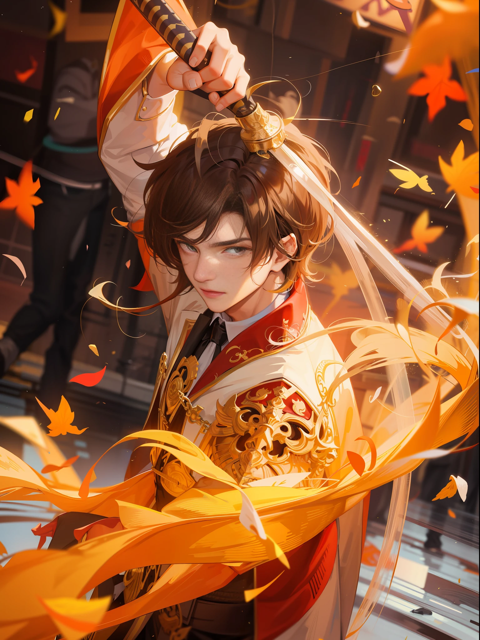 Handsome boy, handsome, turned around,