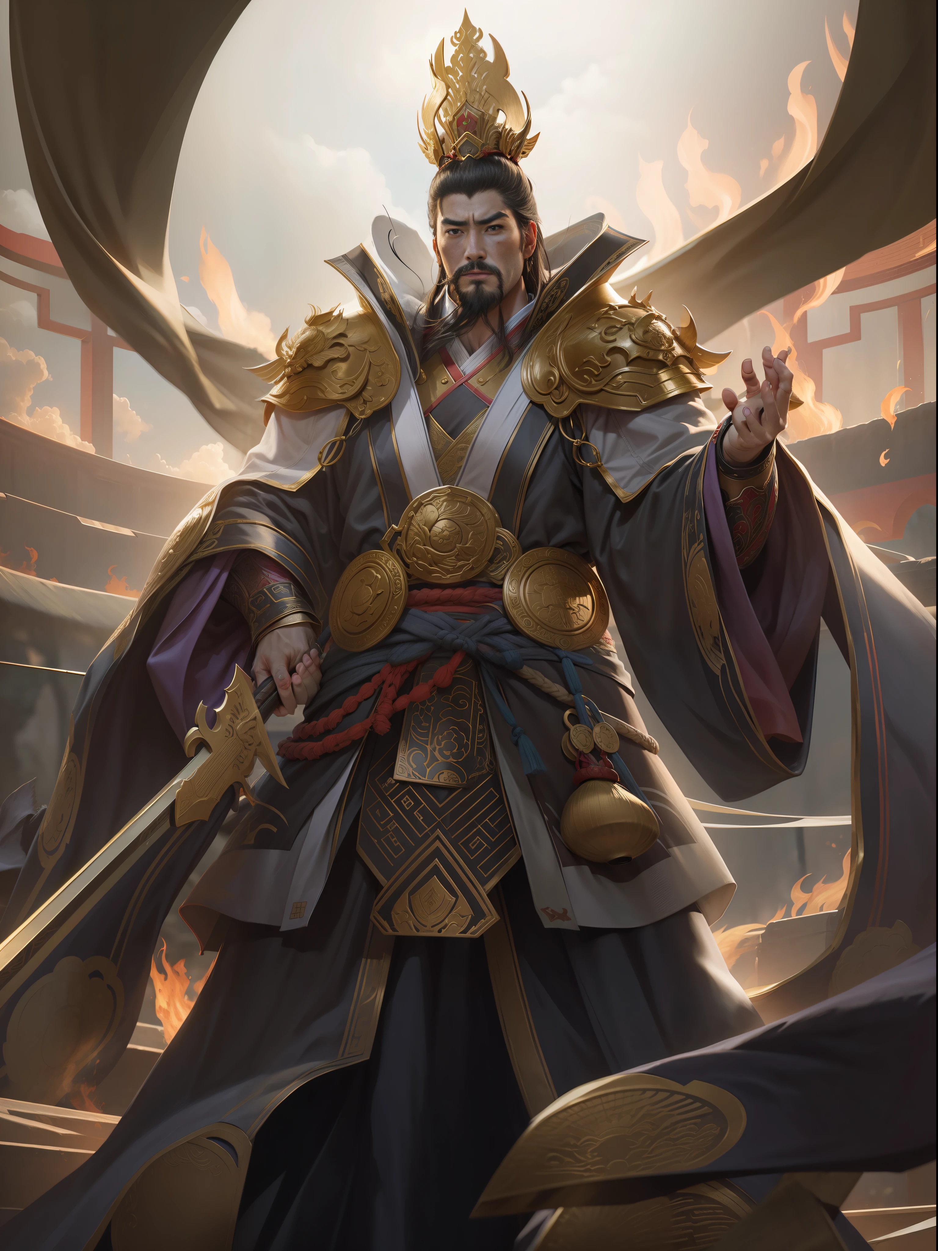 The image of Cao Cao in the Romance of the Three Kingdoms, a masterpiece, the best quality, the highest resolution --auto --s2