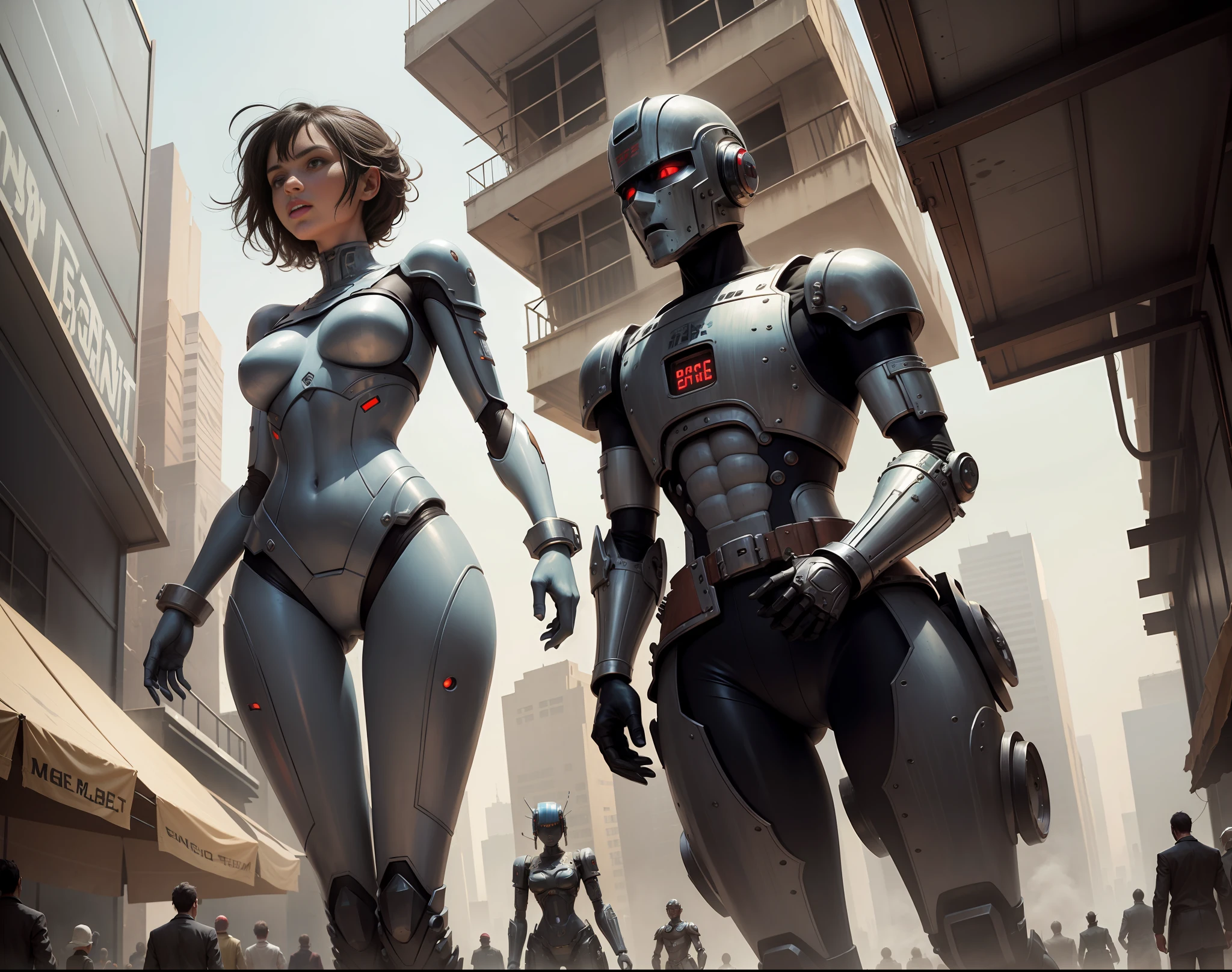 In 2800, the robot slave market was clamoring the sale of robot slaves, slaves of different races standing on a high platform. Ragged. Old markets, full of garbage. Dirty sundry. Pedestrian audience.