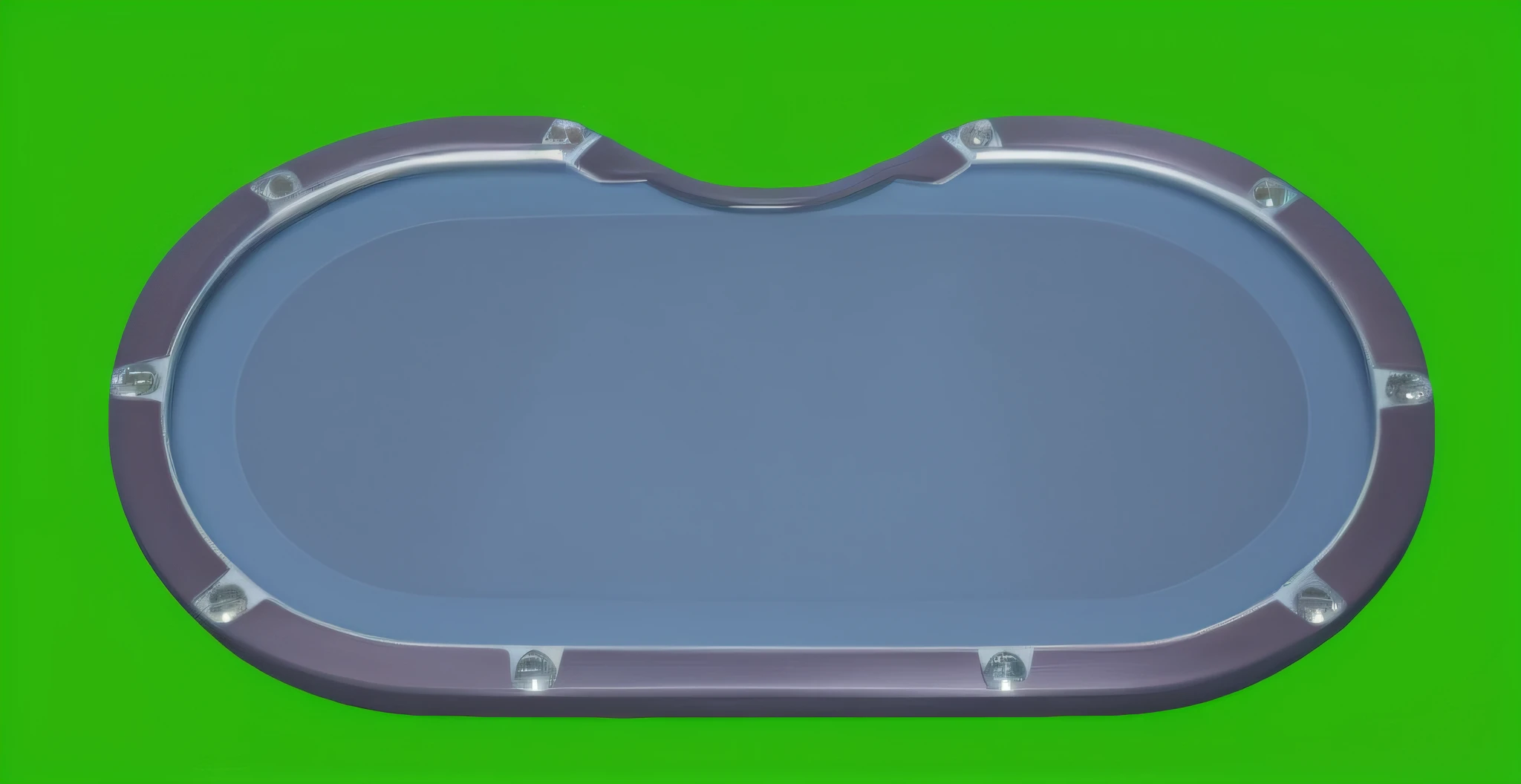 Close-up of plastic poker table on green background, meticulous and delicate card table --auto --s2
