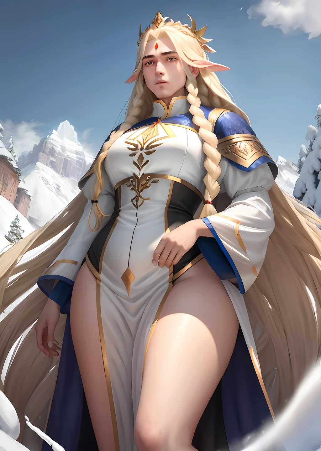 Gigantic, long blonde hair, giant, the clothes on Gu Feirou's body began to make a tearing sound, one after another, revealing snow-white skin, like a trickle flowing out of the mountains is constantly gushing, and the snow-white skin is constantly expanding.