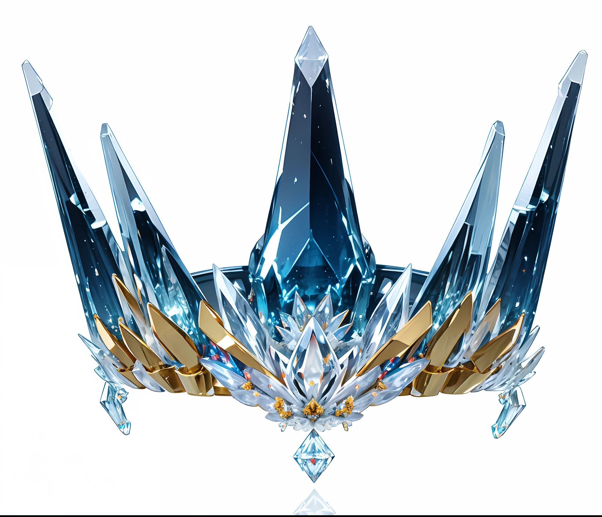 8k, (crown close-up), positive perspective!! , with a diamond crown on a white background, diamond wings!! ,(((((White Crown)))),(White Crystal)))),((Left and Right Symmetrical Crown)),(Slender Crown)))),(Smooth Lines)))),Gorgeous, ((Colorful)), Complex Diamonds, Ultra Realistic Fantasy Crown, Crystal Crown, White Laser Crown, Crystal Corolla, Floating Crown, (Ray Tracing), ((Clean Background)), Crown, Flower Corolla, Crown, Giant Diamond Crown, Diamond Headgear, Amazing Flower Corolla, Diamond Crown --auto --s2