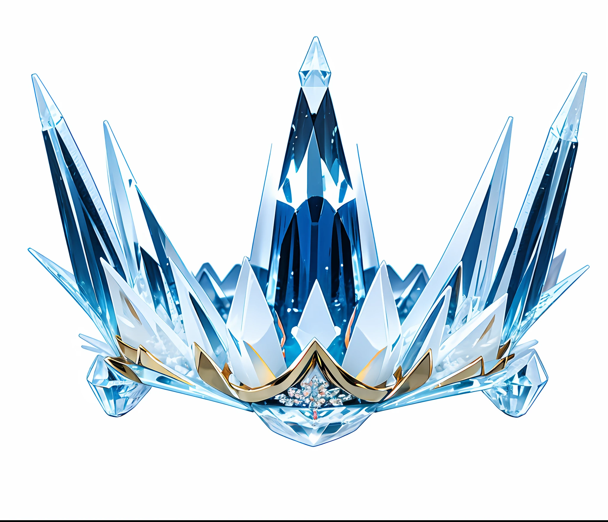 8k, (crown close-up), positive perspective!! , with a diamond crown on a white background, diamond wings!! ,(((((white crystal)))),((Left and right symmetrical crown)),(Slender crown)))),(Smooth lines)))), Gorgeous and colorful, (((Colorful)), Complex diamonds, ultra-realistic fantasy crown, crystal crown, white laser crown, crystal corolla, floating crown, (ray tracing), (clean background)), crown, corolla, crown, giant diamond crown, diamond tiara, amazing flower crown, diamond crown --auto --s2