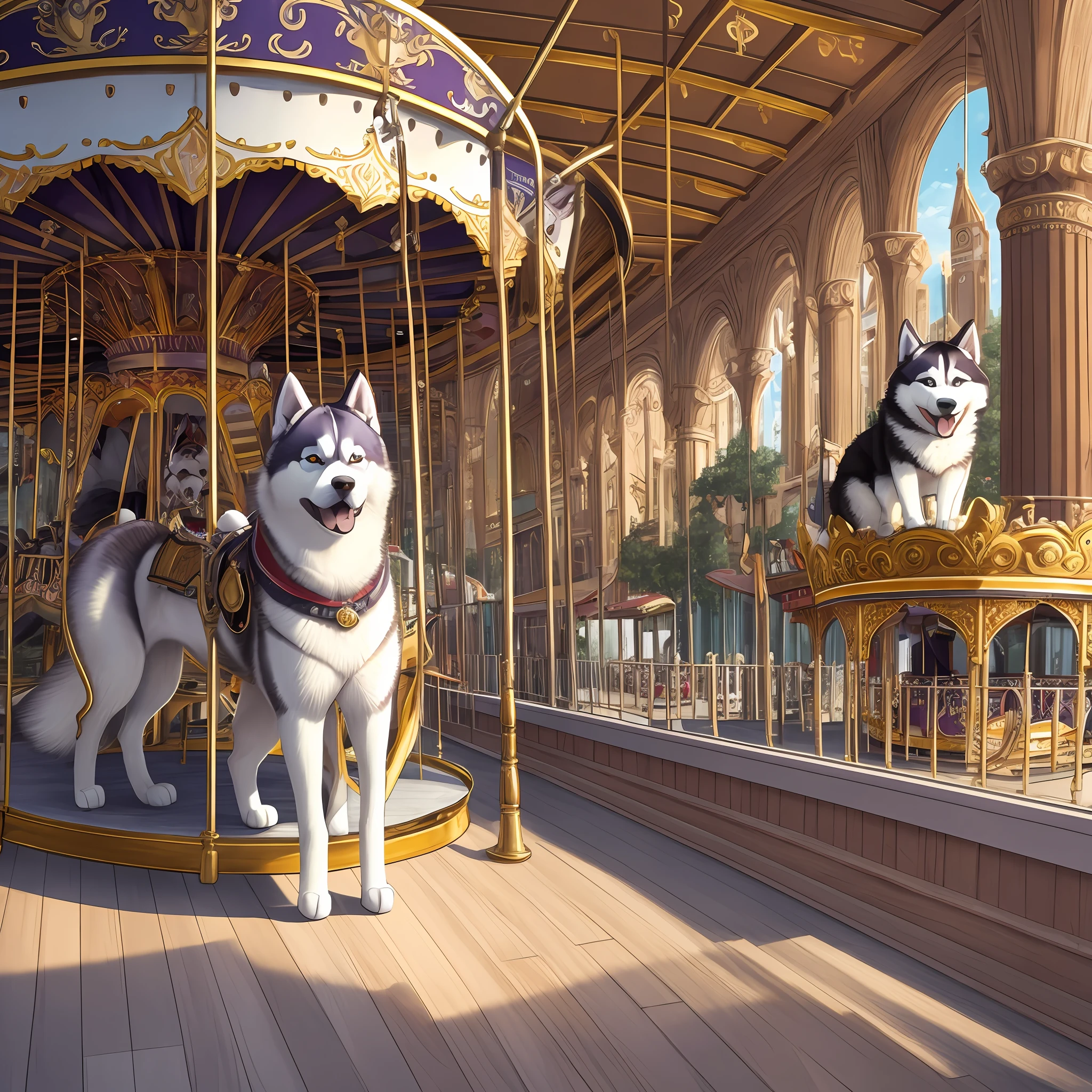 Carousel, husky, cat, dream --auto --s2