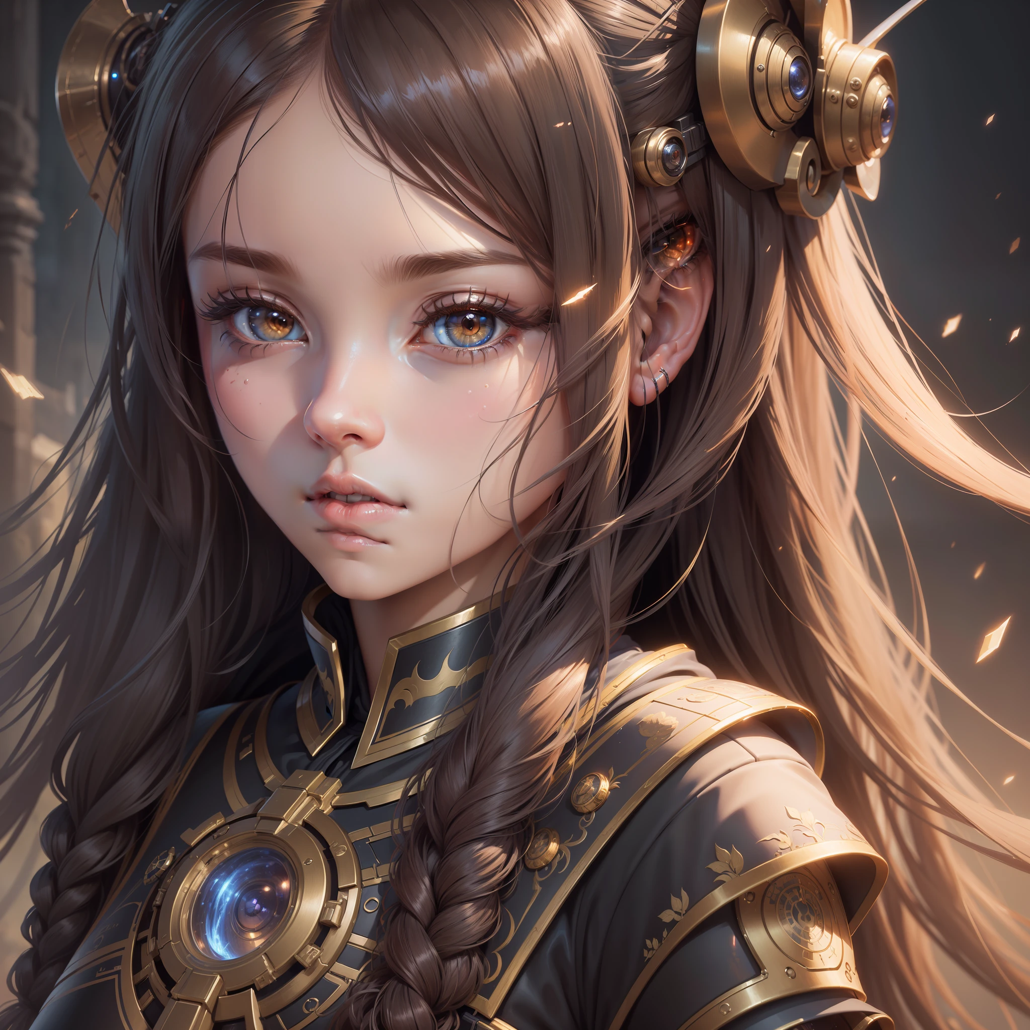 ((best quality)), ((masterpiece)), (detailed), close-up person, long hair, (fantasy art:1.3), cute cyborg girl, highly detailed face, (render of April:1.1), beautiful artwork illustration, (portrait composition:1.3), (8k resolution:1.2)