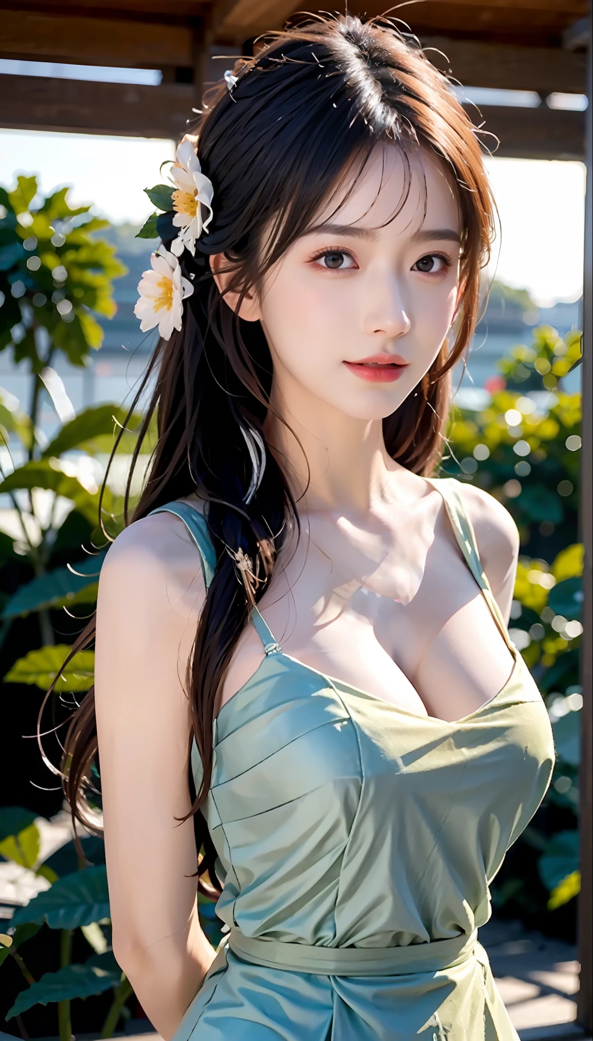 Masterpiece, Best Quality, (Realistic, Photo Realistic: 1.37), 8K, An Extremely Refined and Beautiful, Amazing, Fine Detail, Official Art, Ridiculous, Incredibly Ridiculous, Huge File Size, Ultra Detailed, Extremely Detailed, Beautiful Meticulous Girl, 1 Girl, (Perfect Female Figure), Full Body, Middle Breast, Best Quality)), ((Masterpiece)), (Detail: 1.4), 3D, A Beautiful Female Figure, HDR (High Dynamic Range), Ray Tracing, NVIDIA RTX, Super-Resolution, Unreal 5, Subsurface Scattering, PBR Textures, Post-processing, Anisotropic Filtering, Depth of Field, Maximum Clarity and Sharpness, Multi-Layer Textures, Albedo and Highlight Mapping, Surface Shading, Accurate Simulation of Light-Material Interactions, Perfect Proportions, Octane Render, Bi-color Light, Large Aperture, Low ISO, White Balance, Rule of Thirds, 8K RAW,