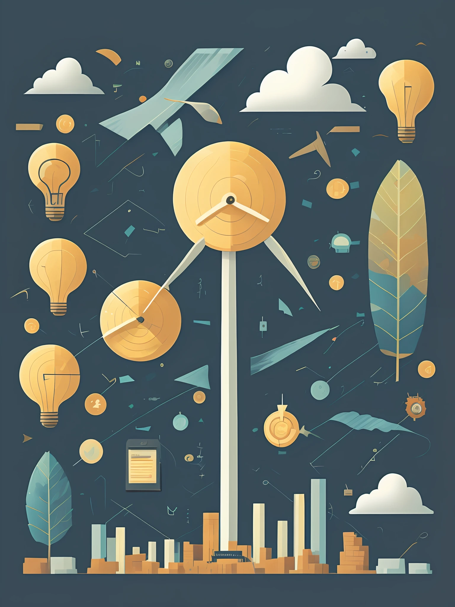 Finance, Investment, Finance, 2D, Illustration, Flat Wind