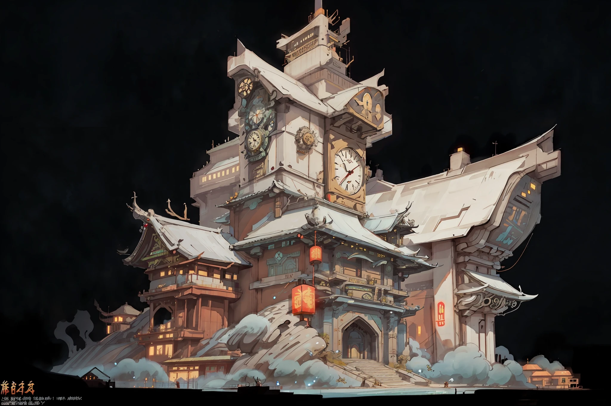 There is a large building with a clock on the top of it - SeaArt AI