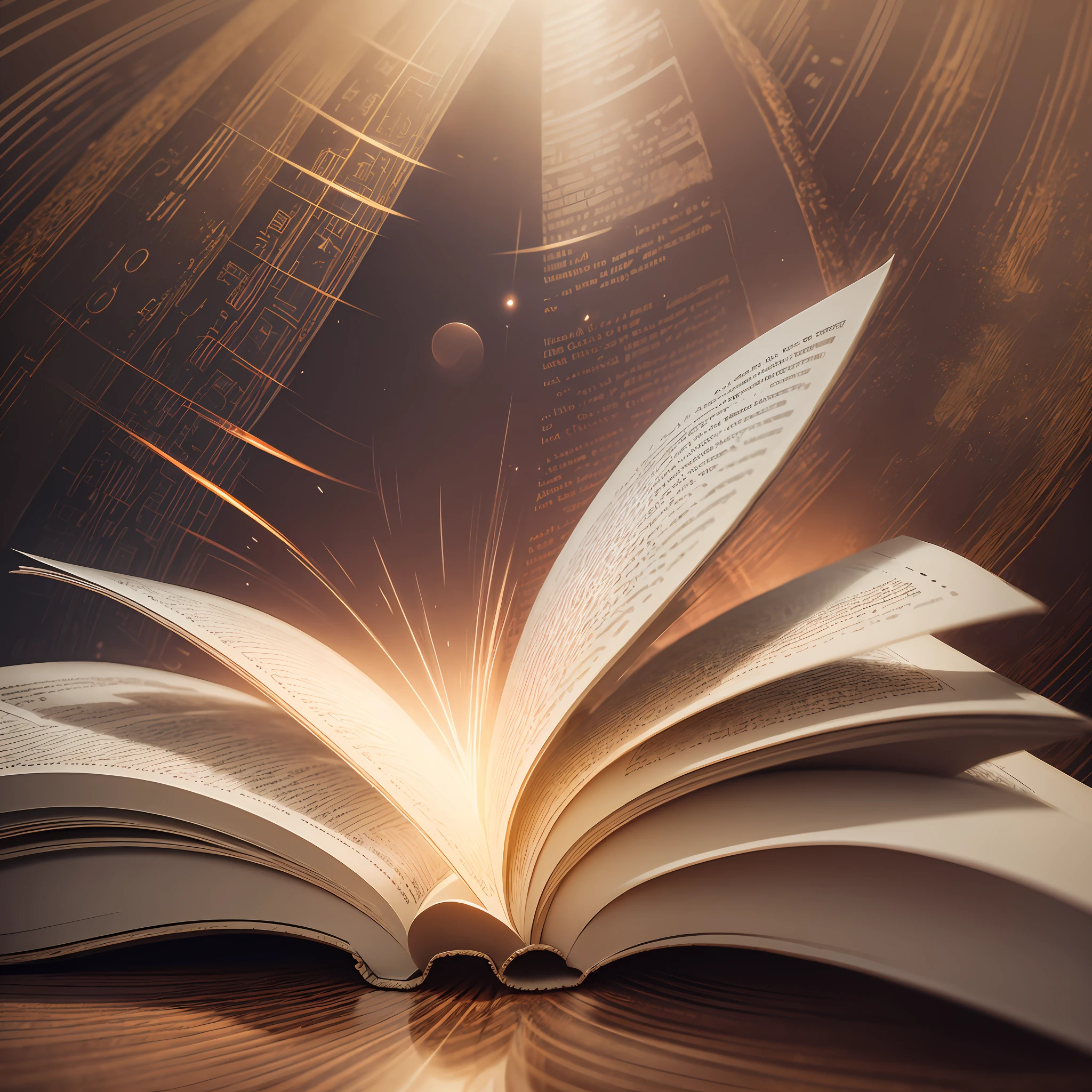 Beautiful open book emanating radiant light before the eyes --auto --s2