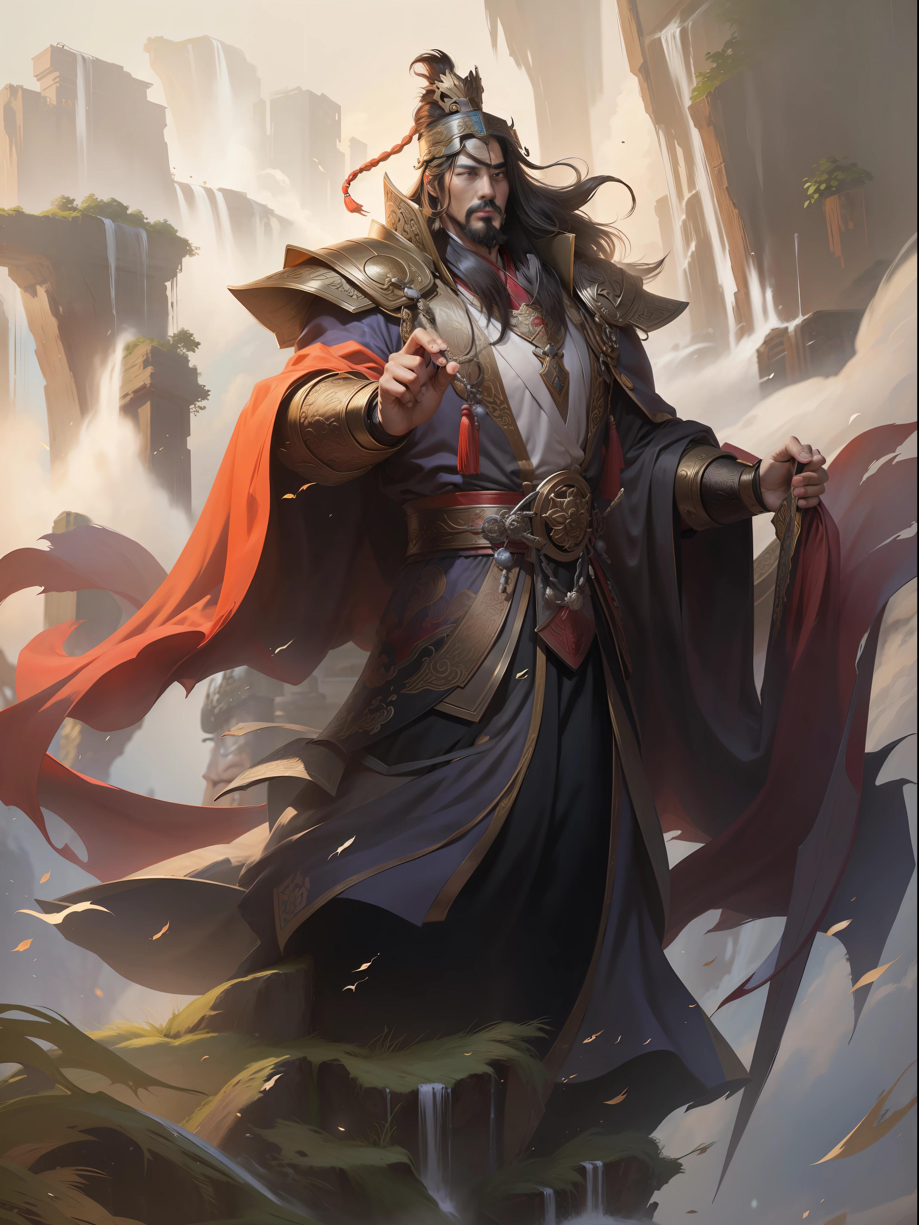 The image of Cao Cao in the Romance of the Three Kingdoms, a masterpiece, the best quality, the highest resolution --auto --s2