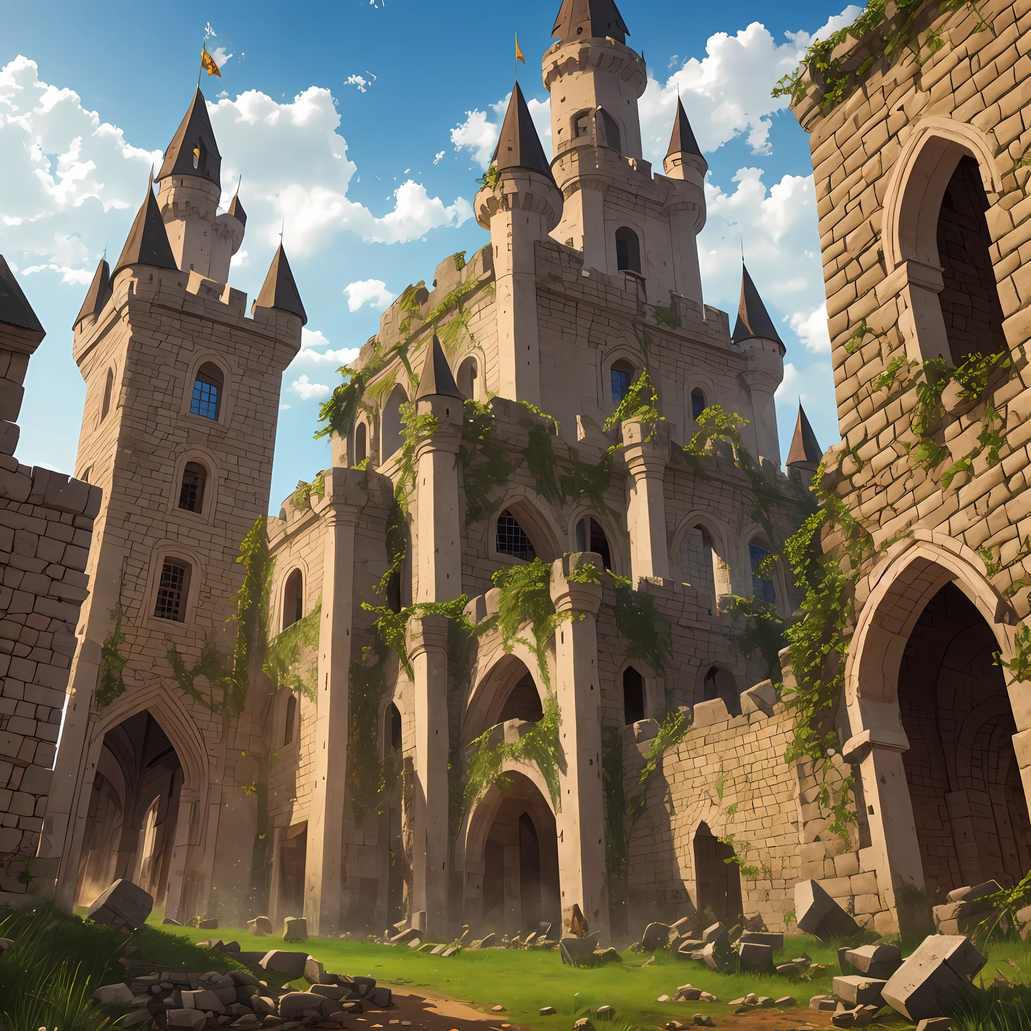 medieval castle destroyed --auto --s2