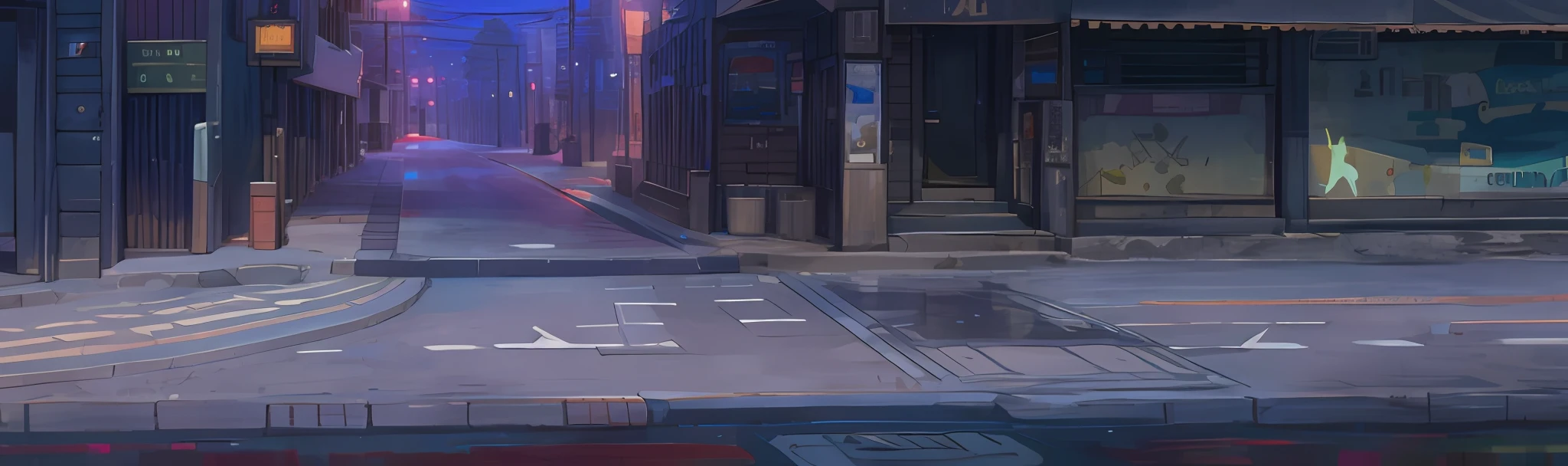 dim town streets,