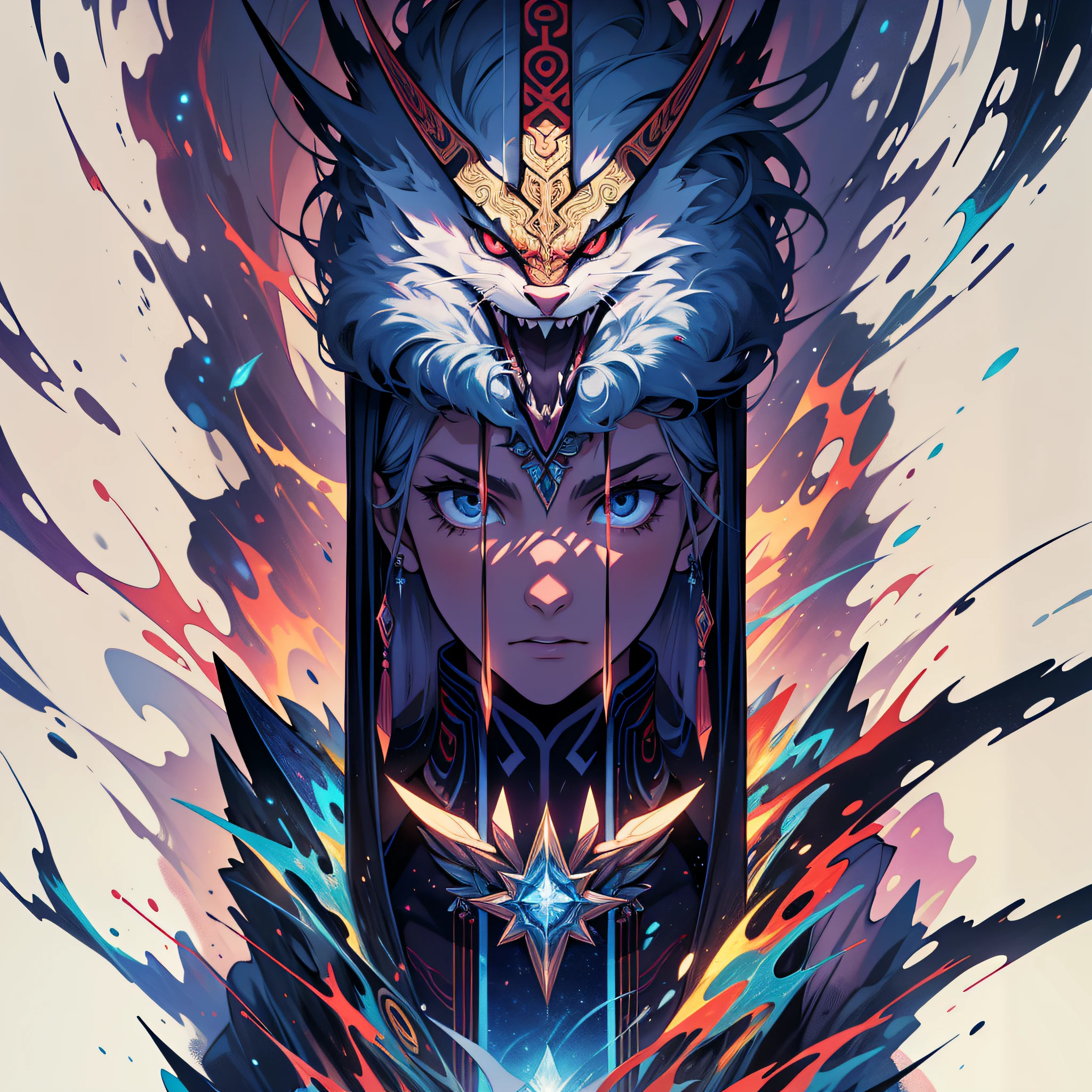 Stick the copy BOOS on the ground as a totem, this totem will also emit all kinds of brilliance, official art, unified 8k wallpaper, super detail, beauty and aesthetics, masterpiece, best quality, background starlight
