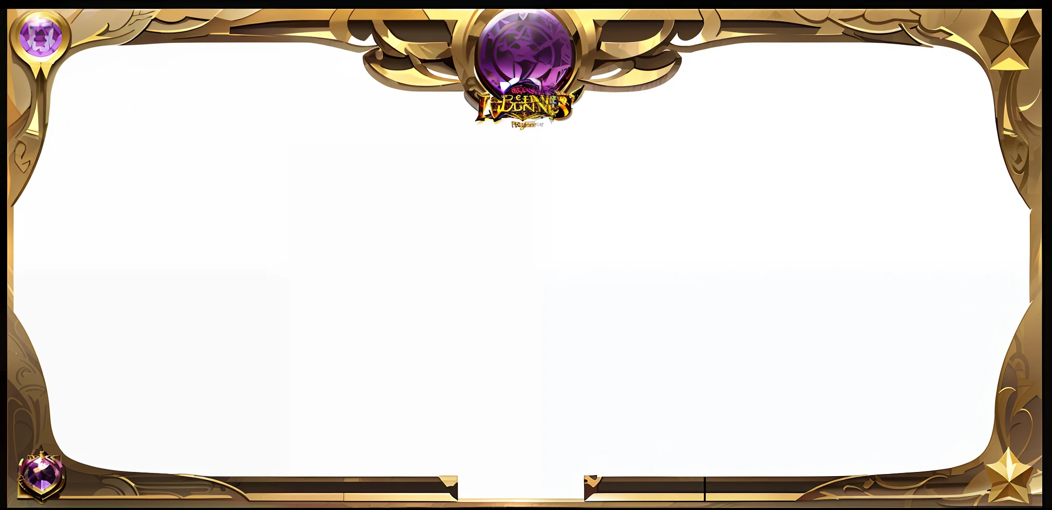 a picture of a picture of a frame with a purple and gold design, game overlay, background(solid), kda, meme template, ornate borders + concept art, inside stylized border, cinematic frame, odin's stone arena background, anime frames, twitch emote, arena background, key frame, style of league of legends, center frame medium shot