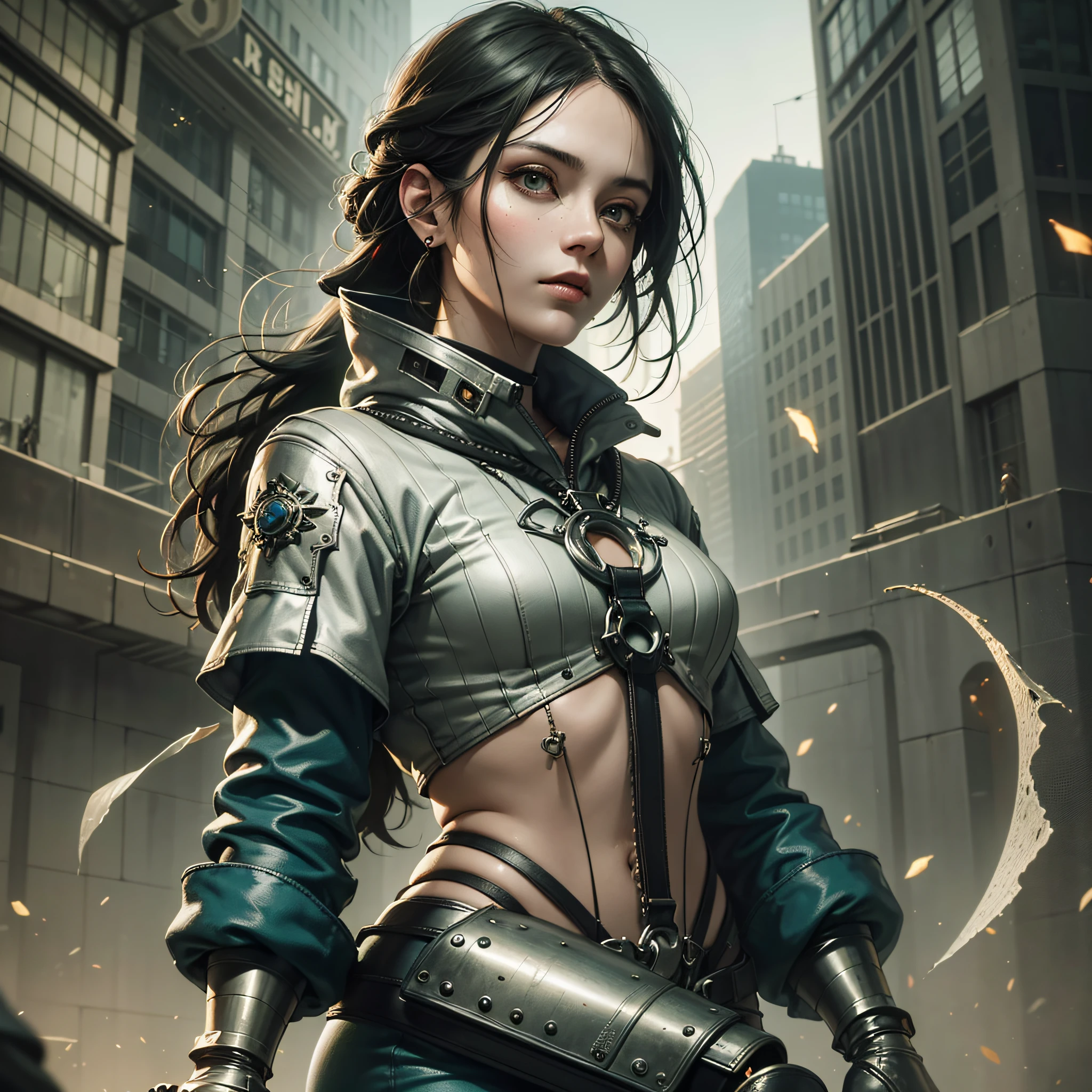 A portrait of a lonely beauty zombie girl alone in a crowd, alabaster skin, grunge suit, gangly background, dubious poses, perfect face, hyper detailed, Dead inside, green eyes, (extremely detailed CG Unity 8K wallpaper), the most beautiful artwork in the world, Atey Ghailan, in the style of Studio Ghibli, by Jeremy Mann, Greg Manchess, Antonio Moro, Intricate, high detail, Photorealistic painting art by Midjourney and Greg Rutakowski, Matte, Bryan organ, Unity 8K CG wallpaper extremely detailed, high detail, Photorealistic painting art by Midjourney and Greg Rutakowski, Matte, Bryan organ, Unity 8K CG wallpaper extremely detailed, High detail, Photorealistic painting art by Midjourney and Greg Rutzowski, Matte, Bryan organ, extremely detailed CG Unity 8K wallpaper, High detail, photorealistic painting art by Midjourney and Greg Rutakowski, matte, Bryan organ --auto --s2