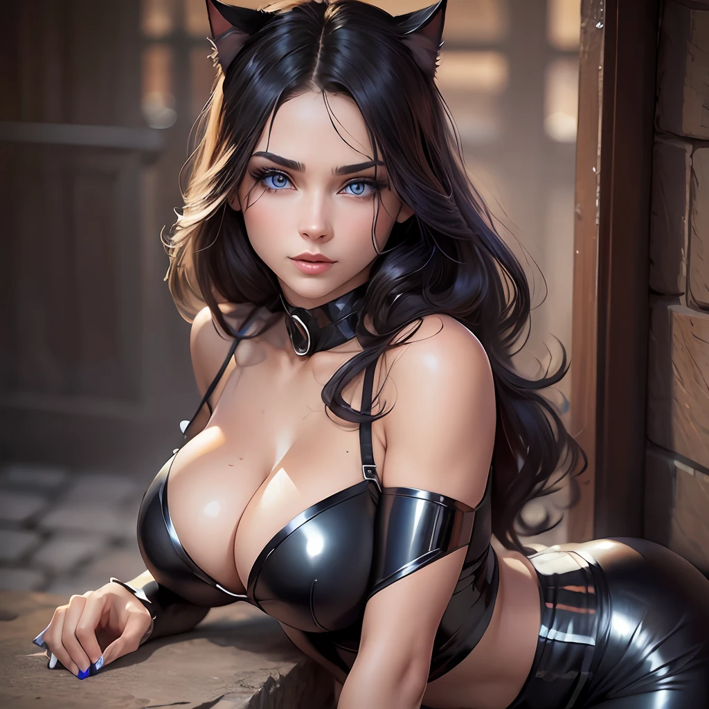 Cat woman, blue eyes, ultra realistic sexy --auto --s2