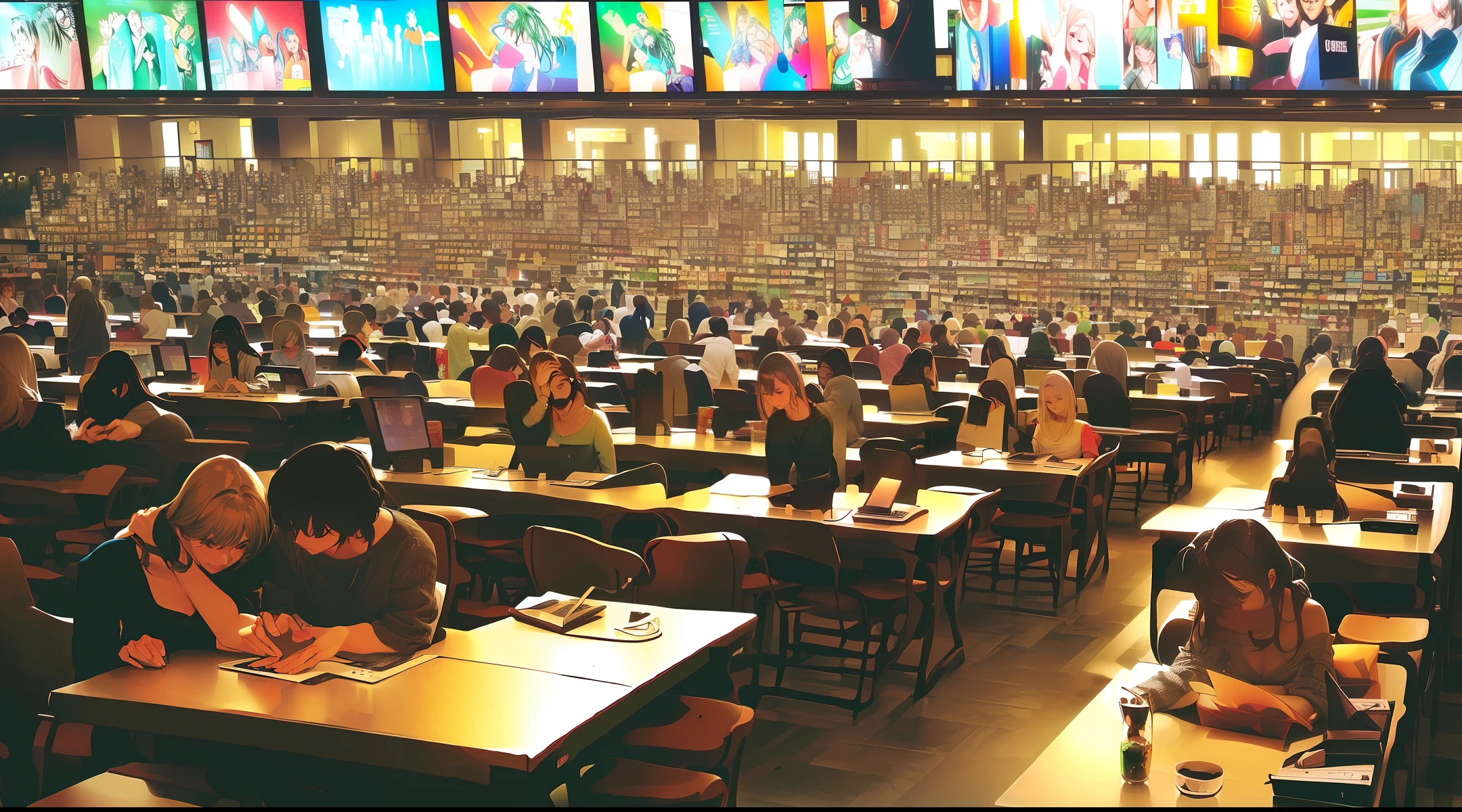 dynamic images of people browsing social networks, making posts and interacting