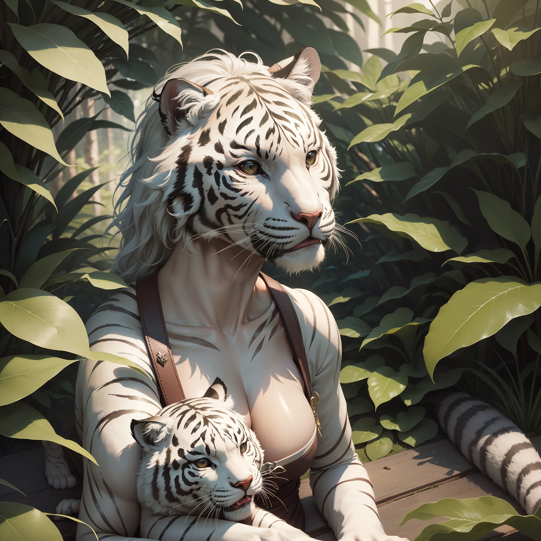 The forest is deep and the dense branches sway in the sun