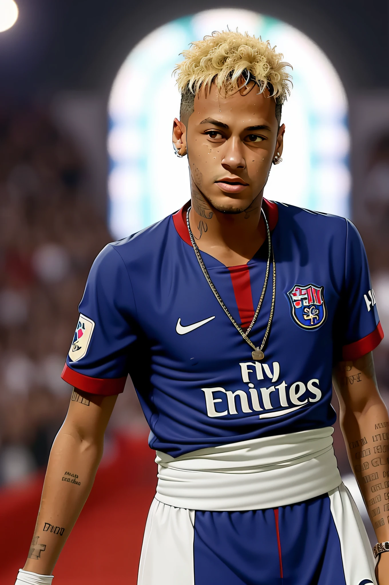 Neymar in pope's garb
