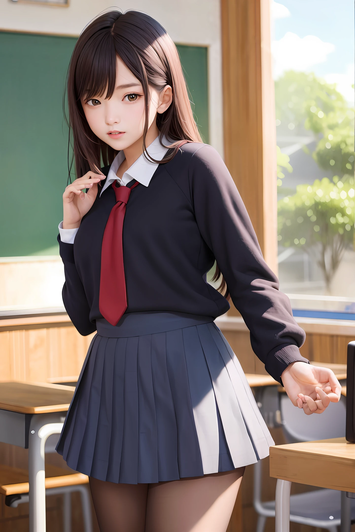 Young girls school uniform
