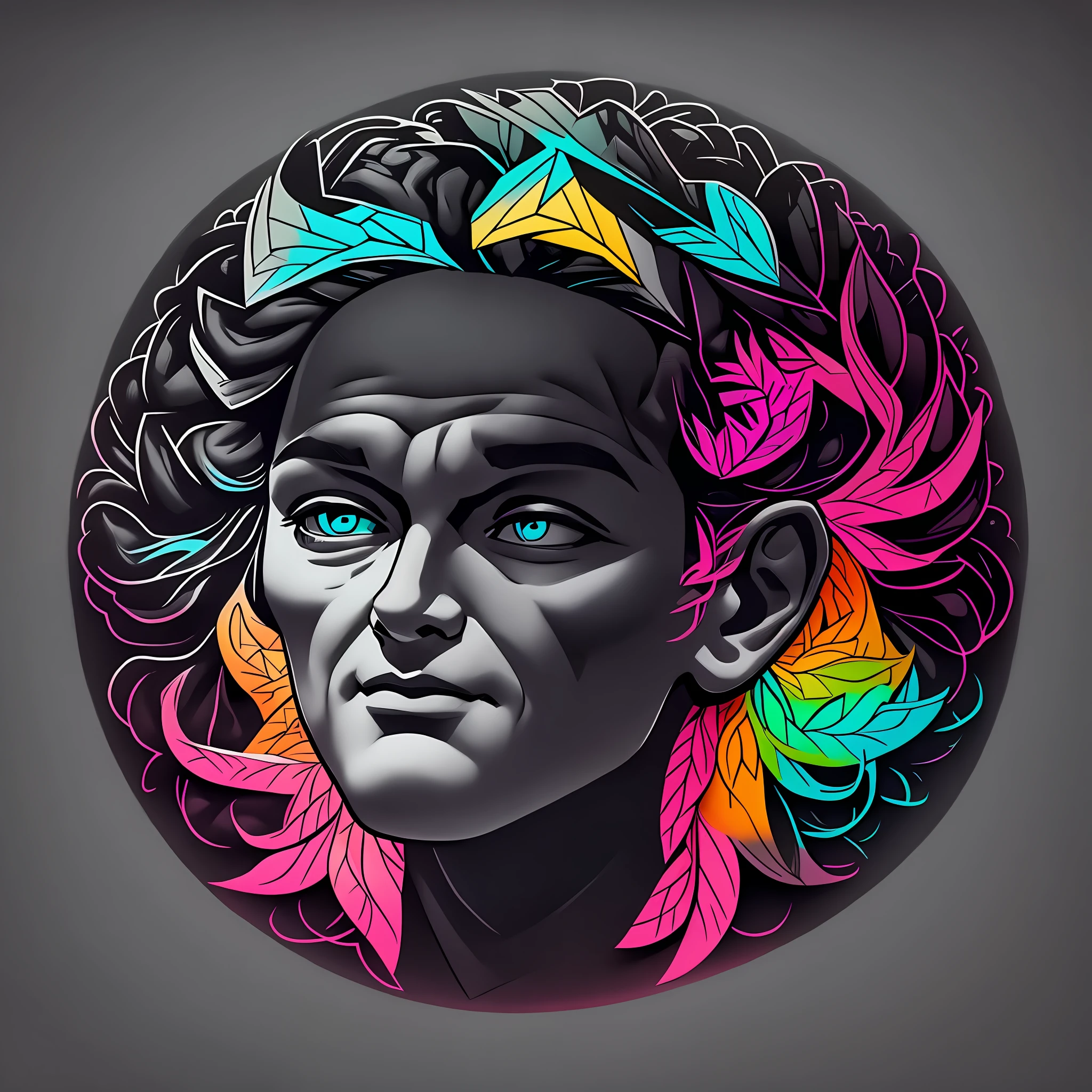 Create a retro style logo with colors that match black that reference bible brain and growth --auto --s2