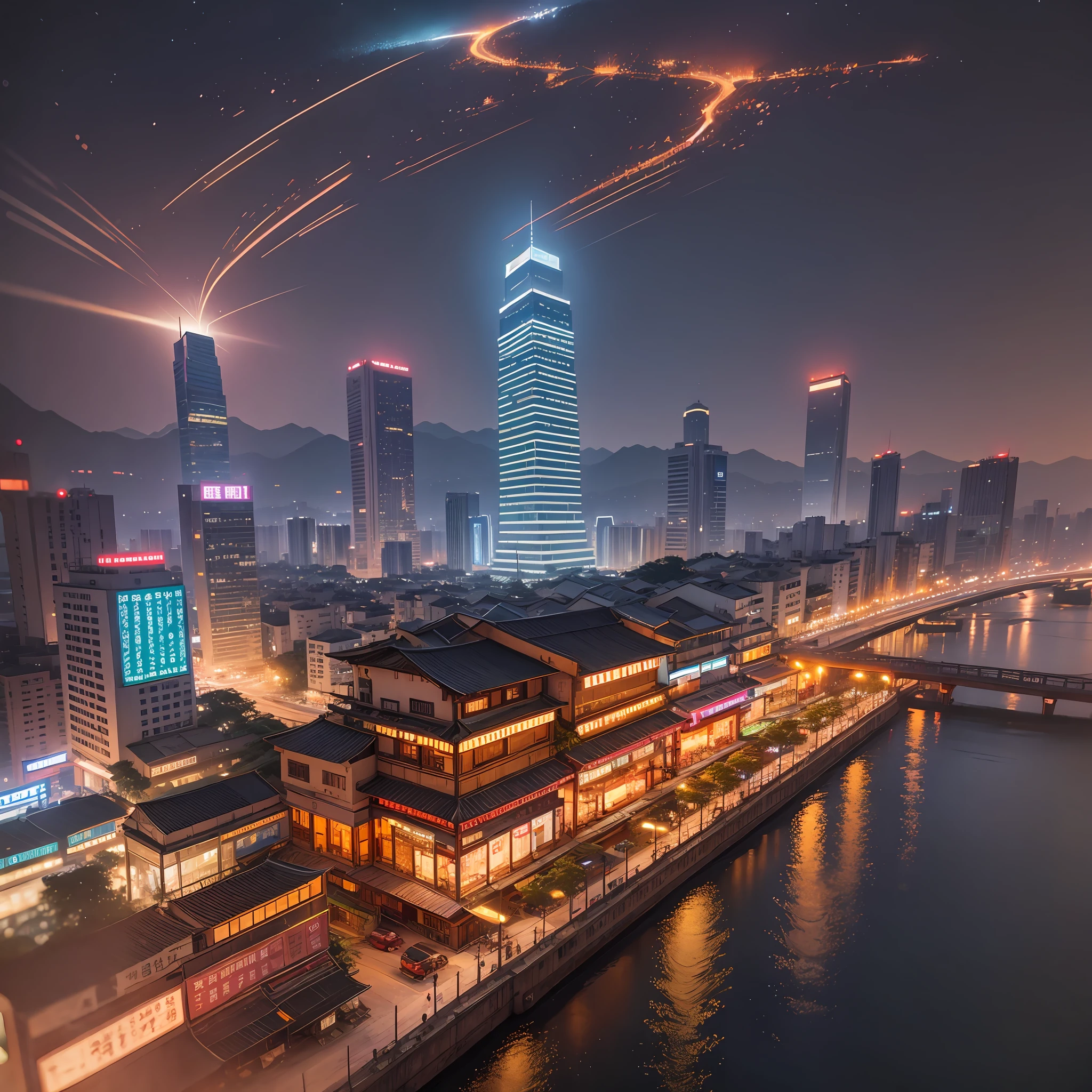 Night tour, Shenzhen Dongmen Old Street, metaverse, Shenzhen-Hong Kong friendship, Canton culture, 4K HD night view --auto --s2