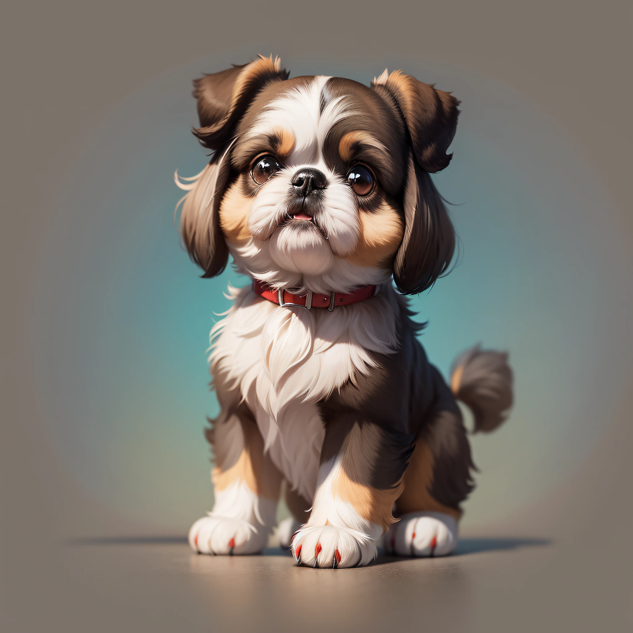 A shih tzu chachorro from the front --auto --s2