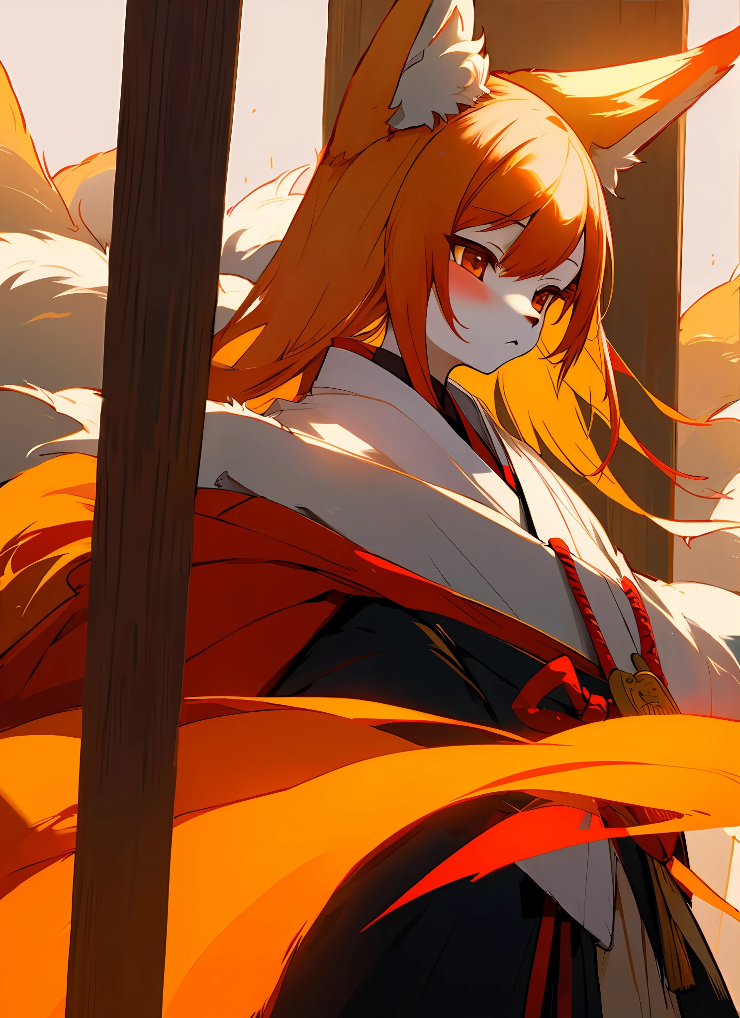 1girl, furry female, kitsune, masterpiece, \:
