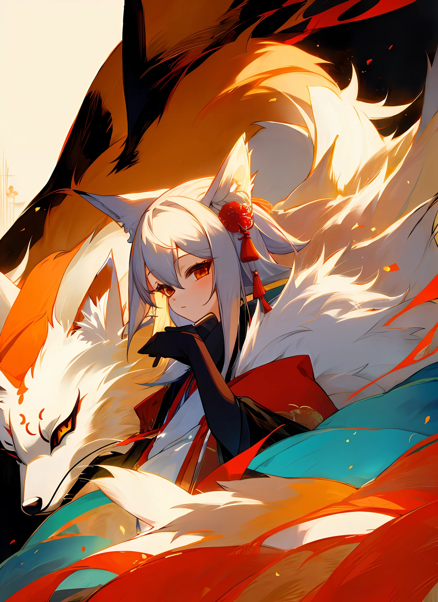 1girl, furry female, kitsune, masterpiece, \: