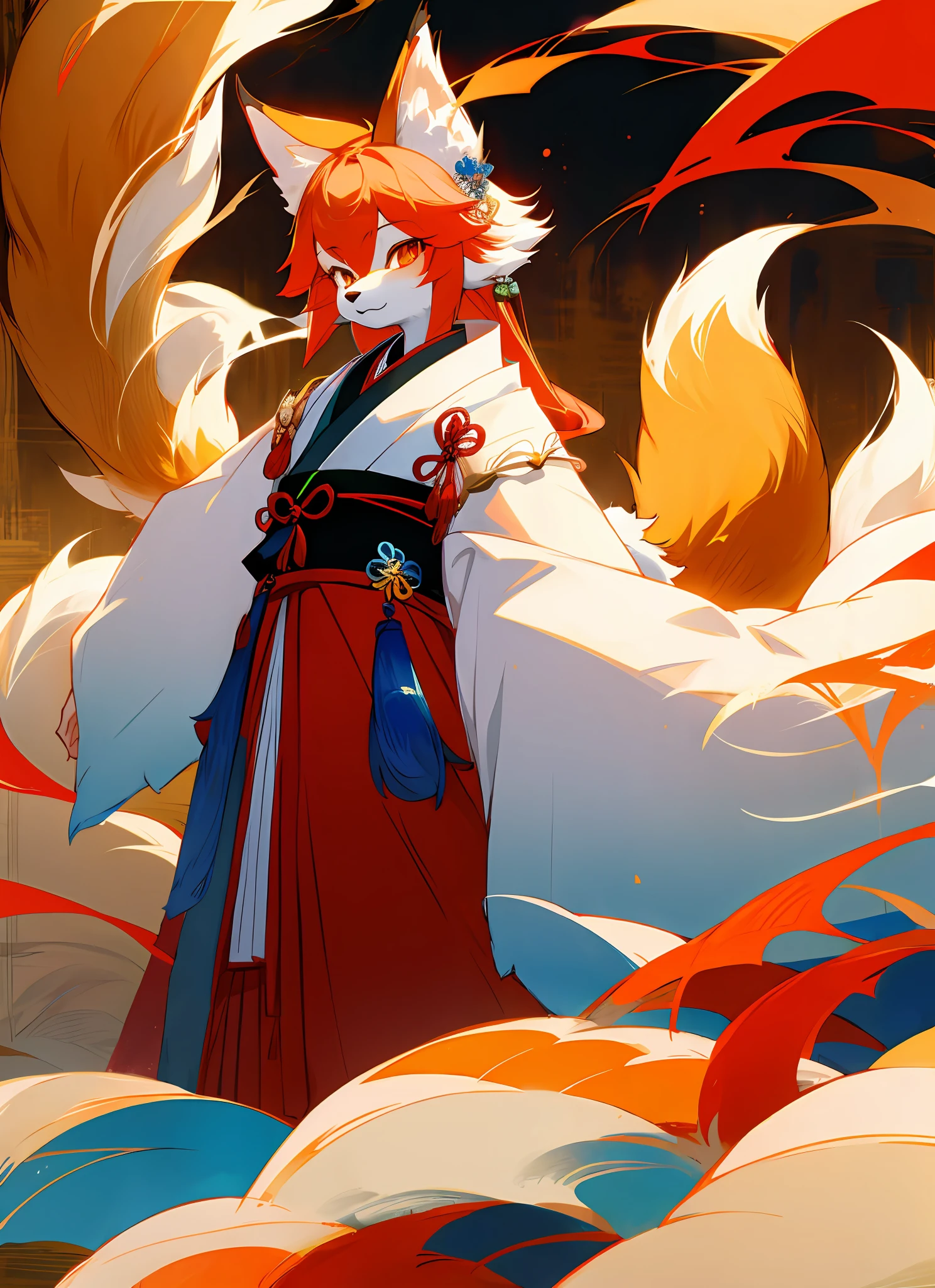 1girl, furry female, kitsune, masterpiece, \: