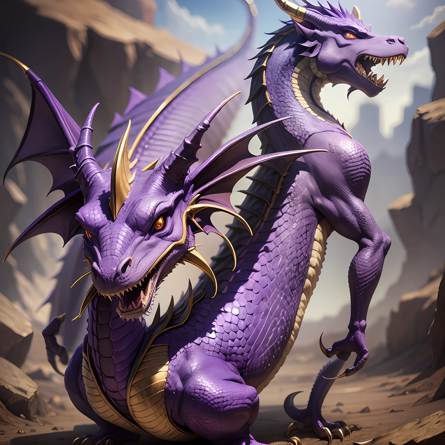 purple dragon realistic 16k --auto --s2