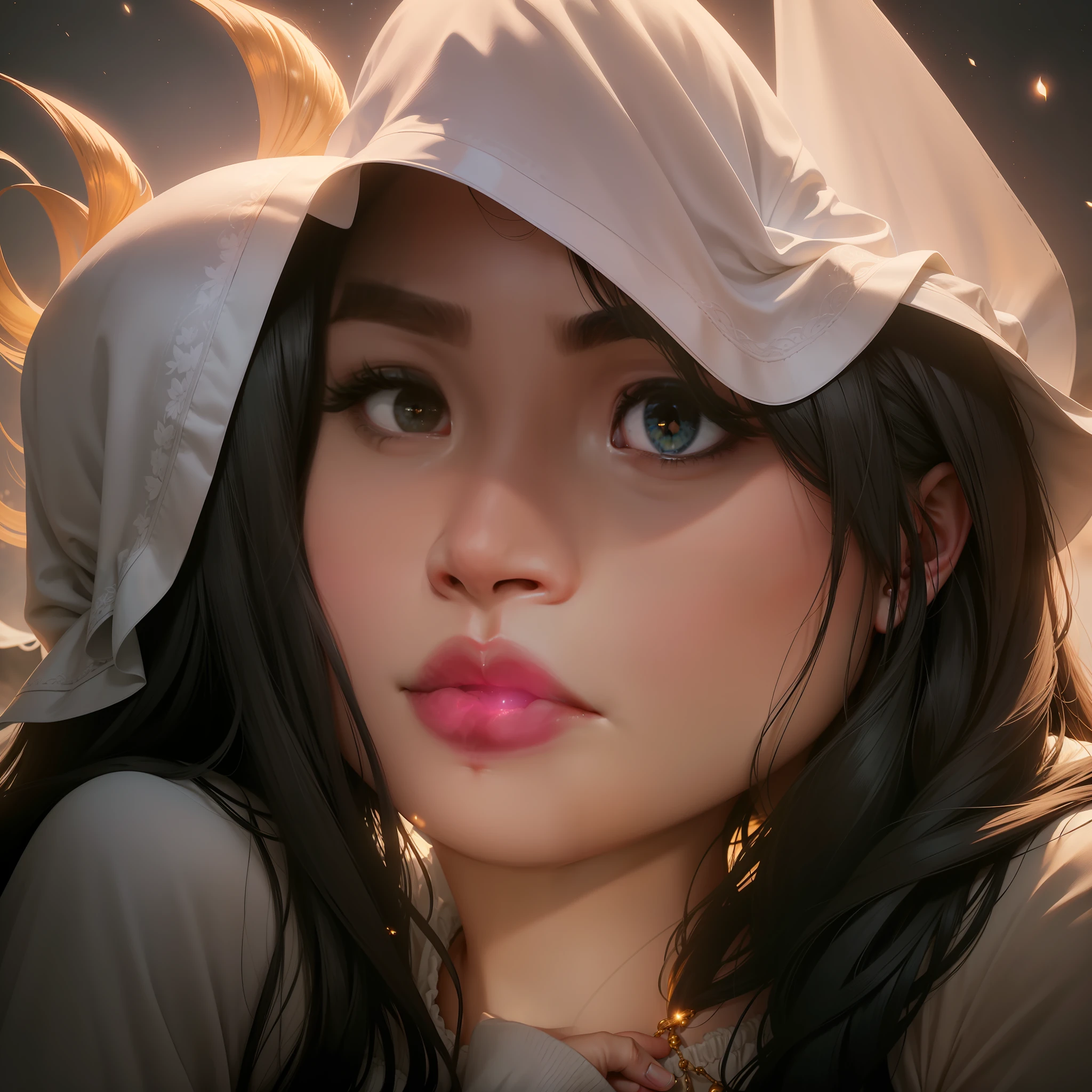 Ultra realistic image, 8 k, cinematic, exuberant, paradisiacal scenery, mystical and celestial beings. In the majestic light and dense darkness, Resides the duality that the world carries, The contrast of dawn and terrible pitch, Reveals the beauty that in every moment was born. In the warm moonlit night, unparalleled charm, The silver moon illuminates the heavenly veil, And in the sun from dawn to dusk at dusk, Life awakens, a cycle to be traversed. Each golden soul, bright and unique, Reflects the divine light, sublime and mystical, However, true love has its price to pay, The mourning, the pain, for the death that love must face. But beyond time, beyond the finitude that is seen here, Eternity awaits us, in paradise to flourish, Streets of gold, sea of crystal, glimpses without equal, Where good prevails over evil. In the pure heart lies salvation, A path of faith, love and redemption, And in the ceaseless search for true peace, We find the hope that never undoes. Encounter at last, celestial spark, Divine spark. Light that shines like flame Makes the golden soul burn And eternal life translates to the heart of the boy who since childhood still loves! --auto --s2