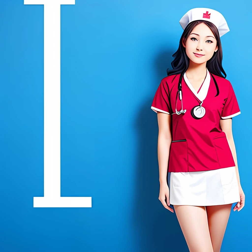 Create the image of a nurse with short clothes and with the show