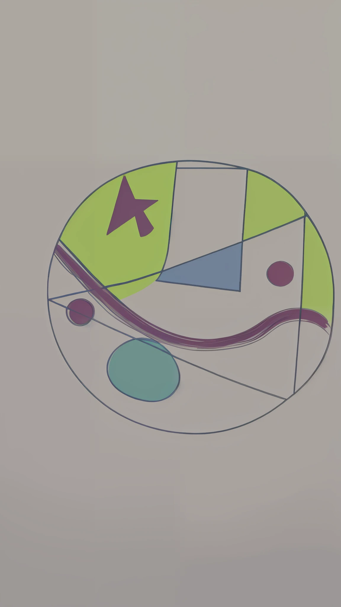 Reconstruct drawing using ideas of shapes in perfect geometric shapes, use color ideas in solid and warm colors, preserve identity of the drawing, draw in high definition, perfect lines, minimalist, turn shaky lines into continuous lines.