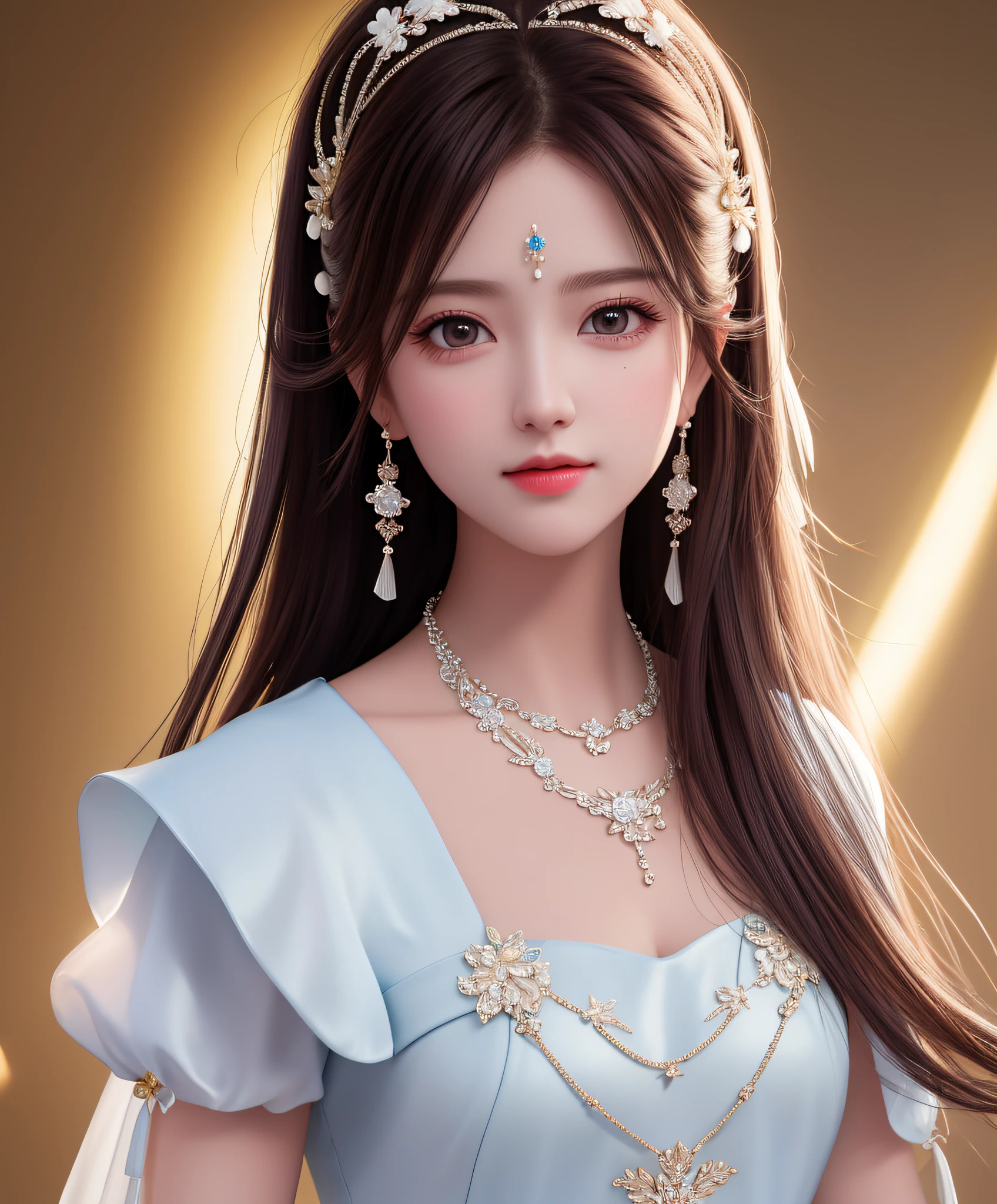 Best Quality, Masterpiece, High Resolution, 1girl, Porcelain Dress, Hair Accessories, Necklace, Jewelry, Pretty Face, On Body, Tyndall Effect, Realistic, Shadow Studio, Rim Lighting, Dual Tone Lighting, (High Detail Skins: 1.2), 8k UHD, dslr, soft light, high quality, volume light, sneak shot, photo, high resolution, 4k, 8k, background blur,