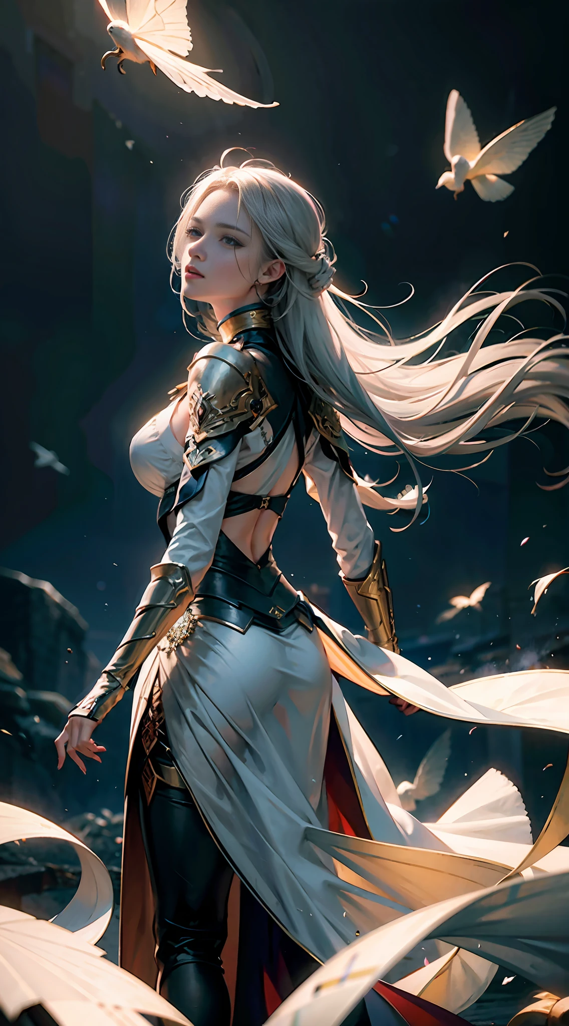 Cloak, clothes fluttering in the wind